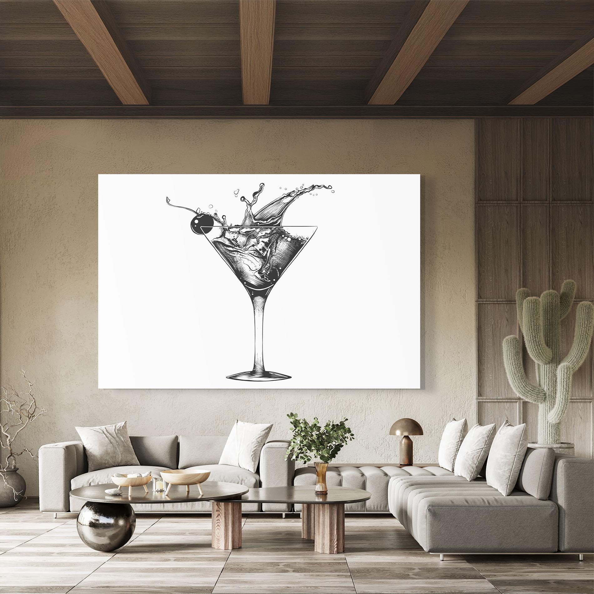 Стъклена картина Drink Splash mockup 8