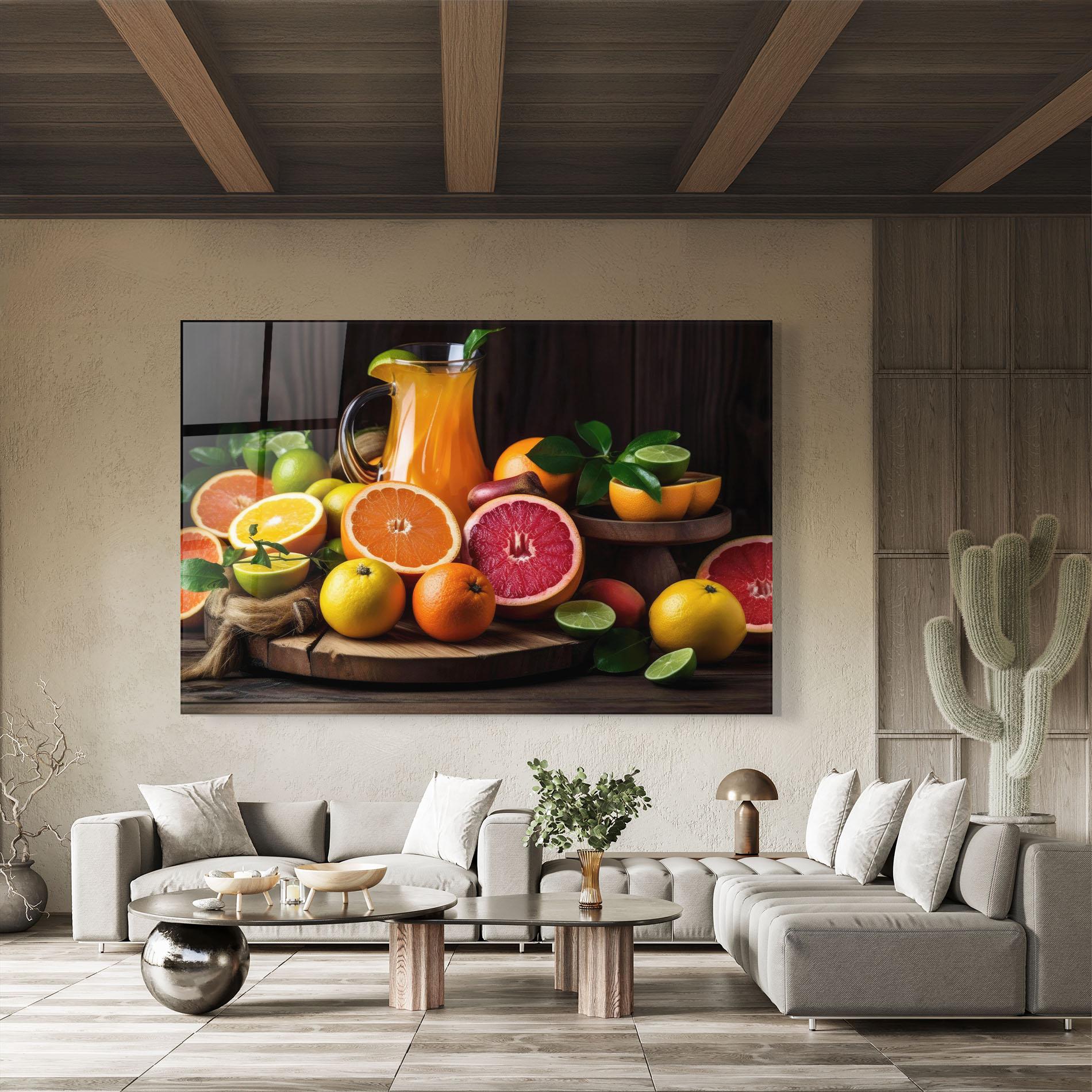 Стъклена картина Glass Of Orange Juice mockup 8