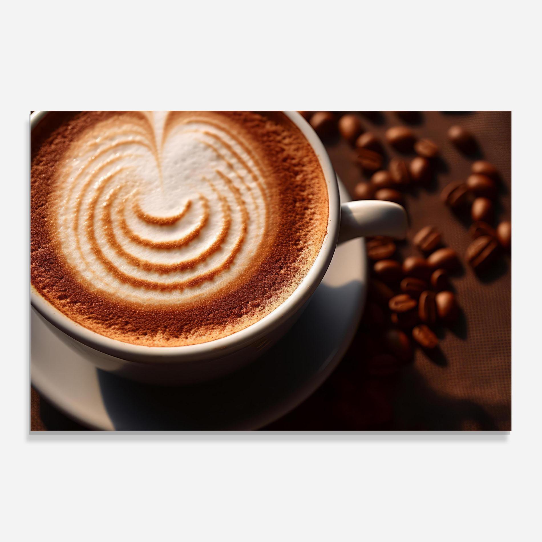 Стъклена картина Cappuccino mockup 0