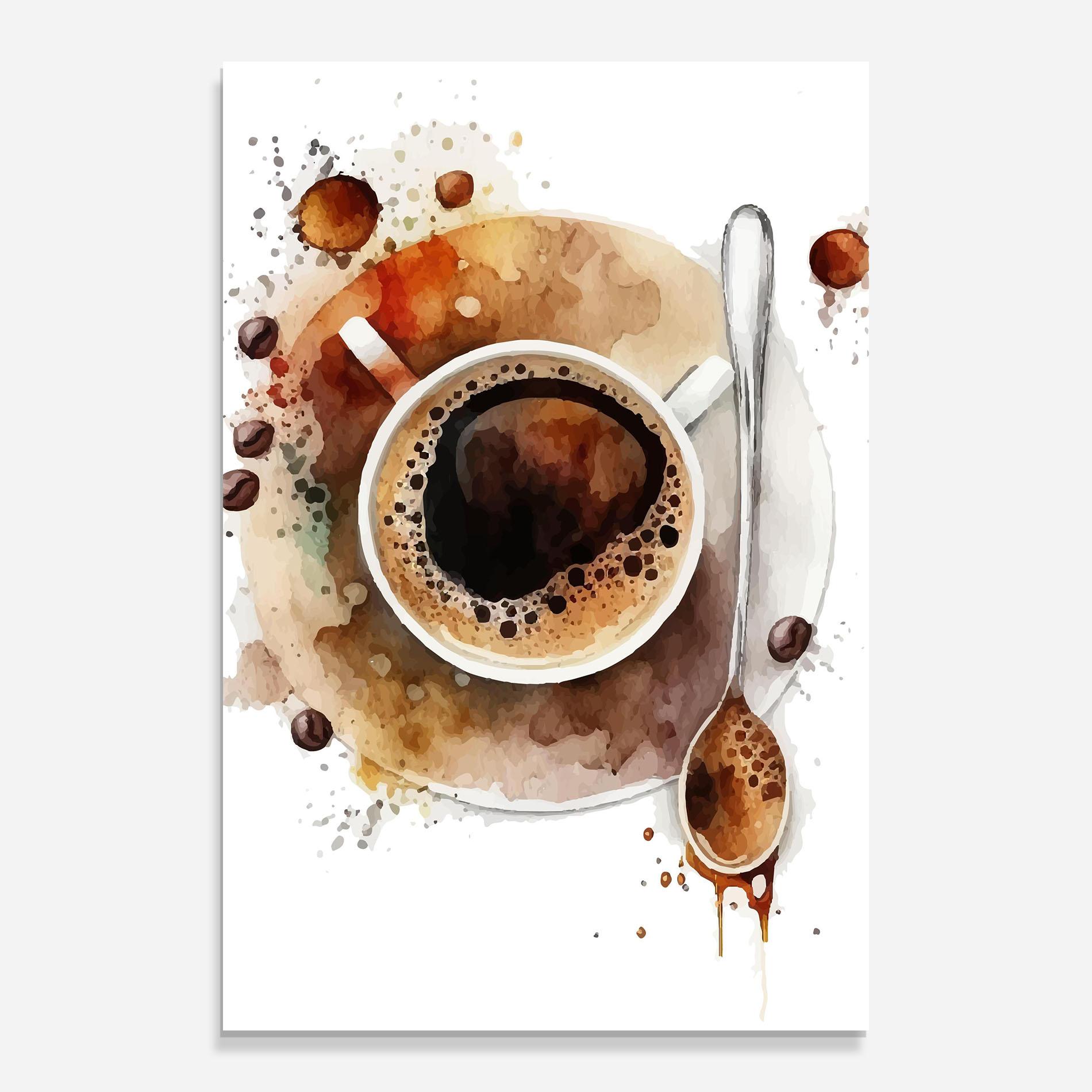 Стъклена картина Coffee Liquid mockup 0