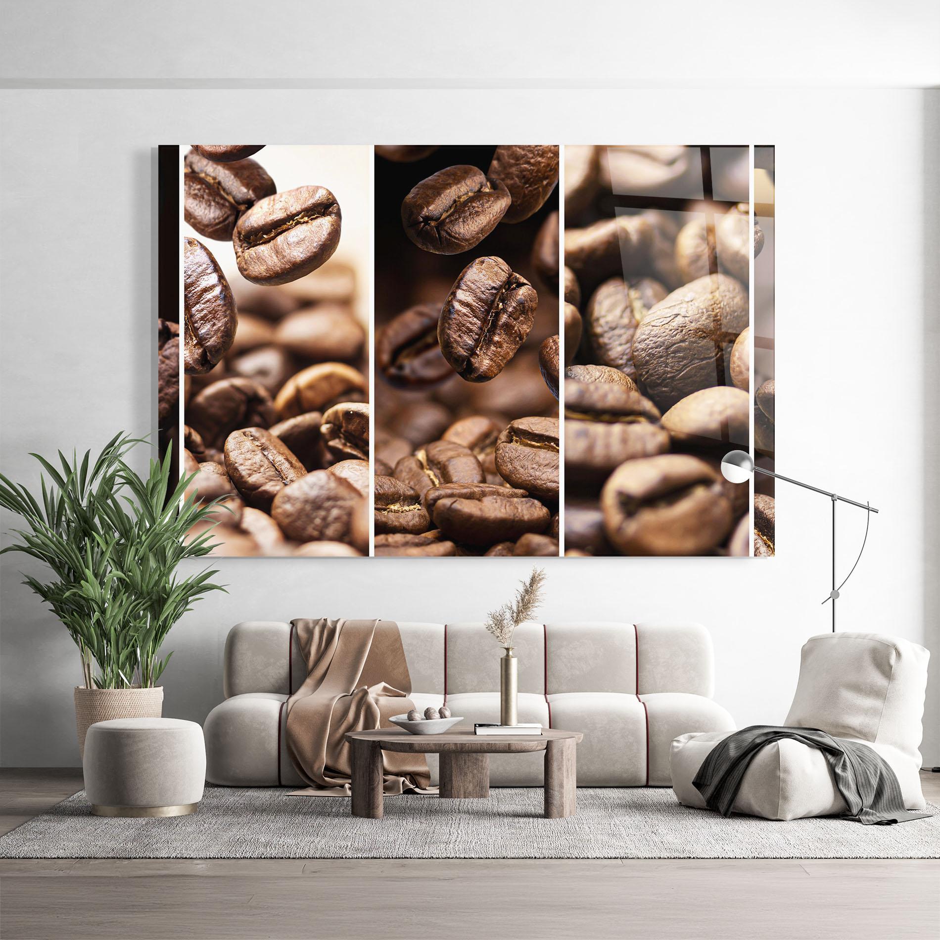 Стъклена картина Coffee Collage mockup 9