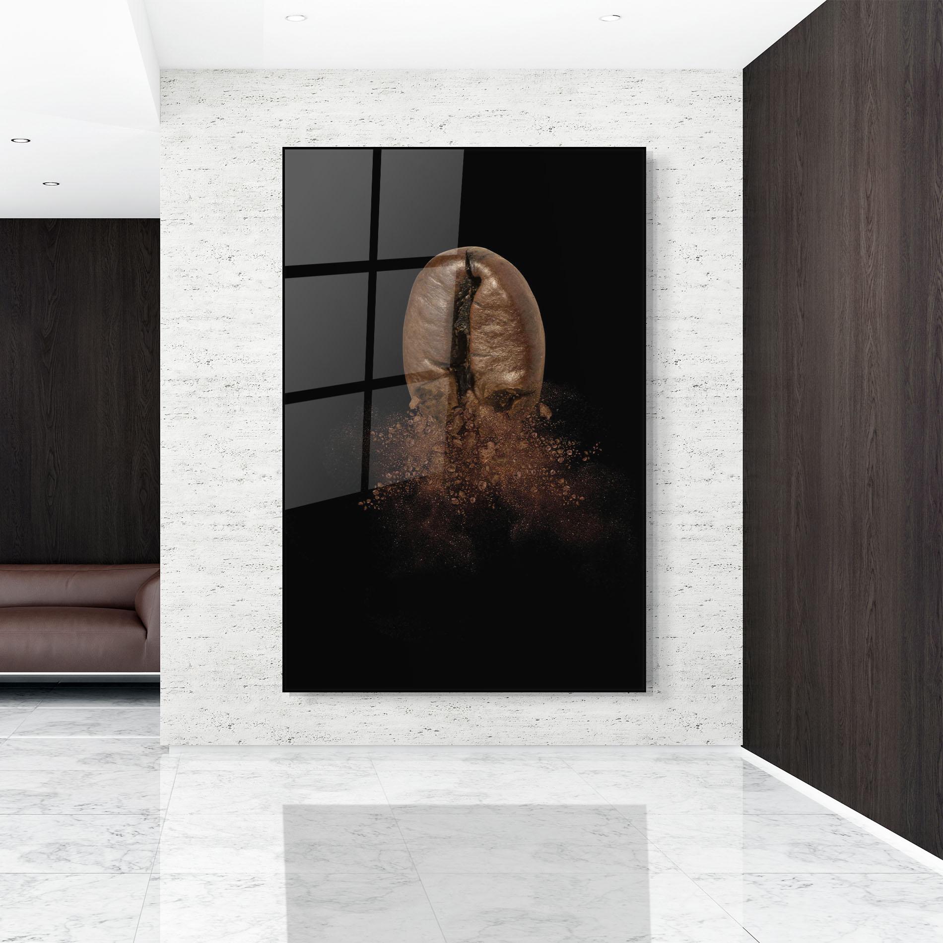 Стъклена картина Coffee Bean Explosion mockup 9