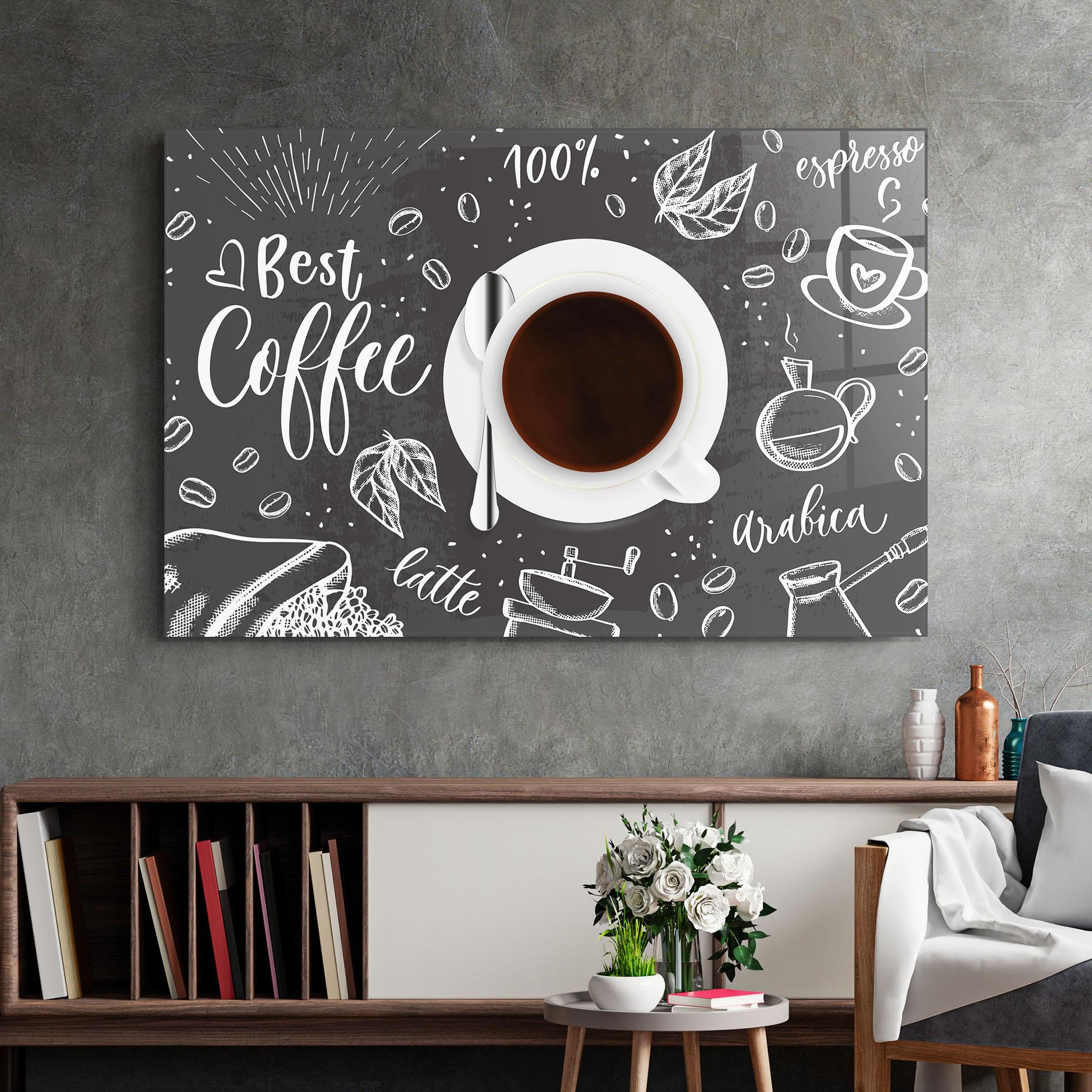 Стъклена картина Best Coffee mockup 2