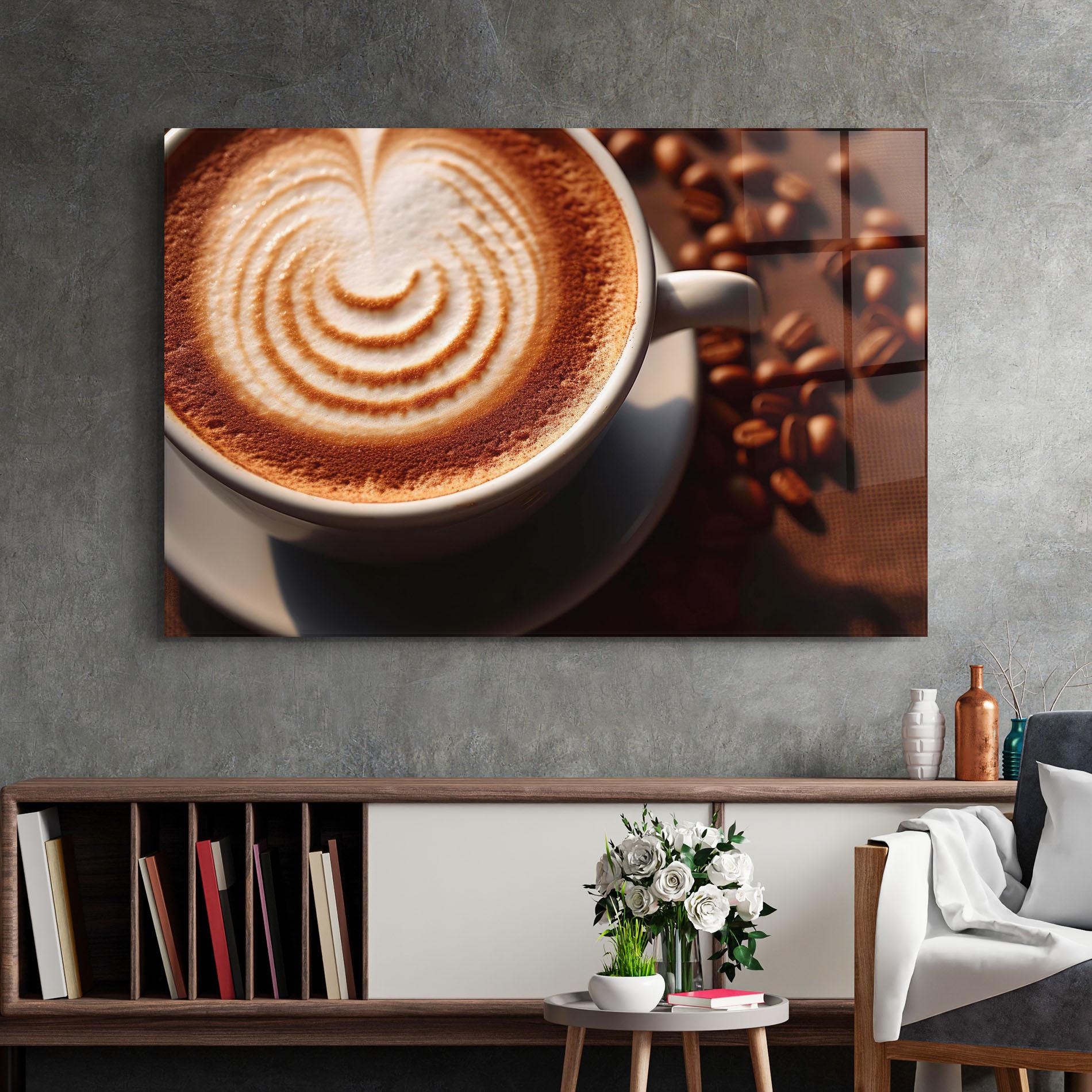 Стъклена картина Cappuccino mockup 2