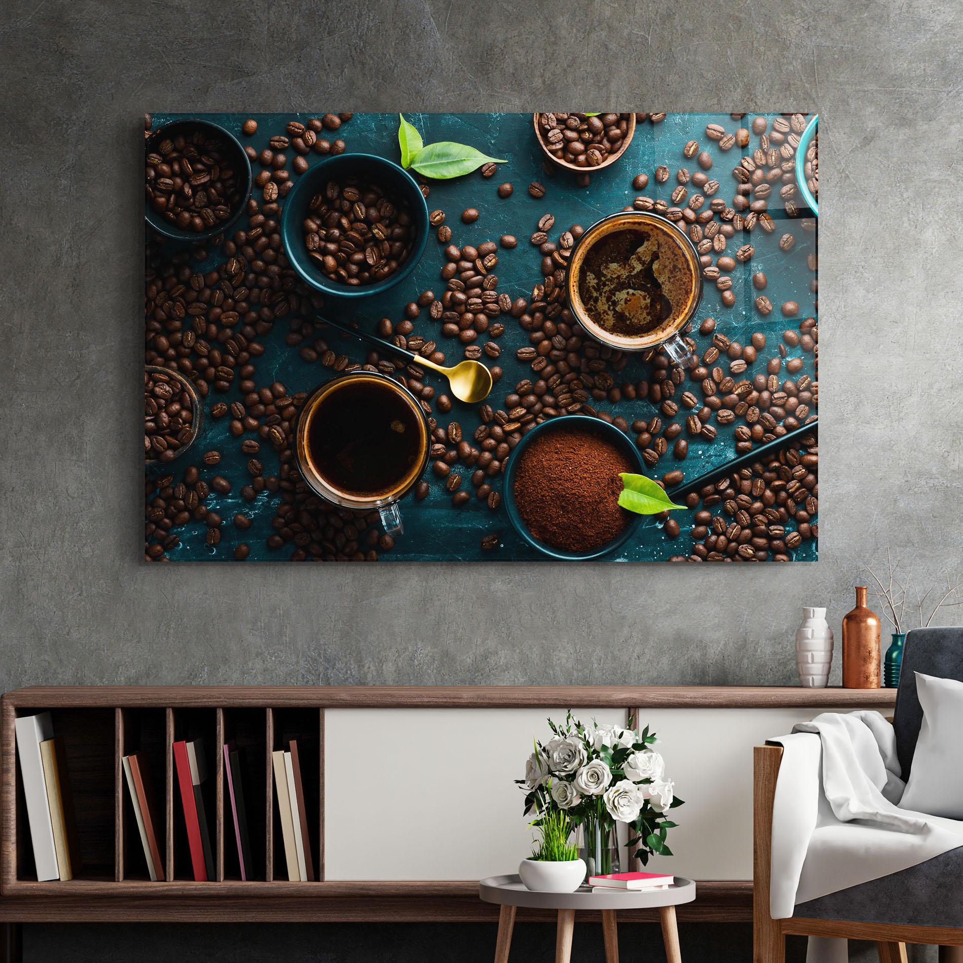 Стъклена картина Coffee Cups mockup 2