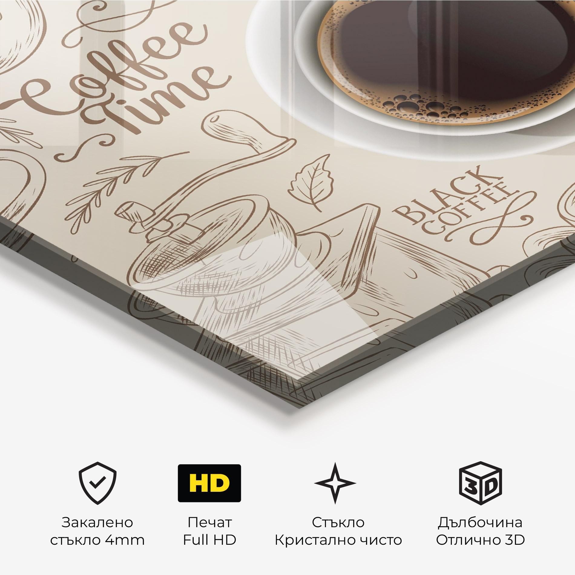 Стъклена картина Artisan Coffee mockup 3