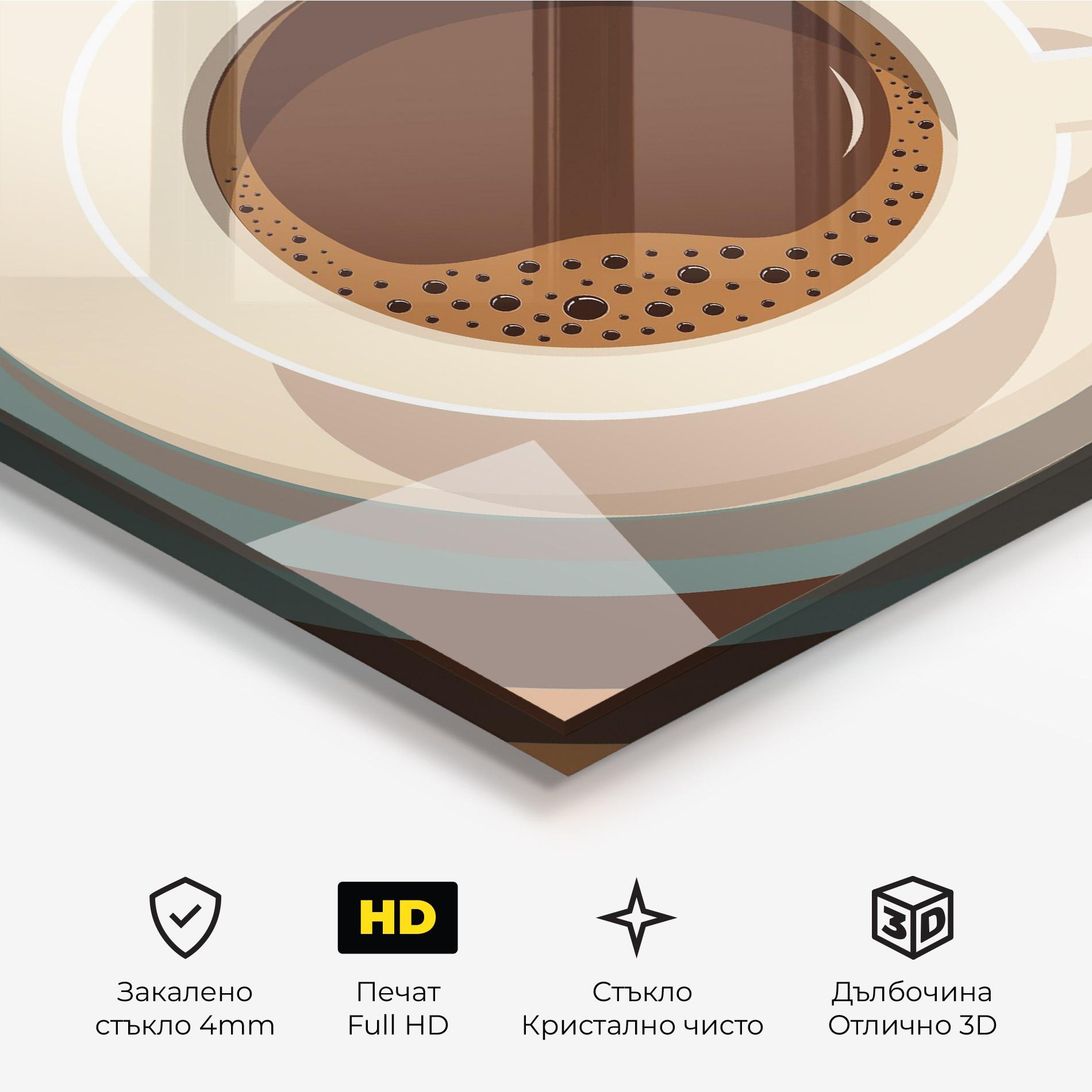 Стъклена картина Coffee Cup mockup 3