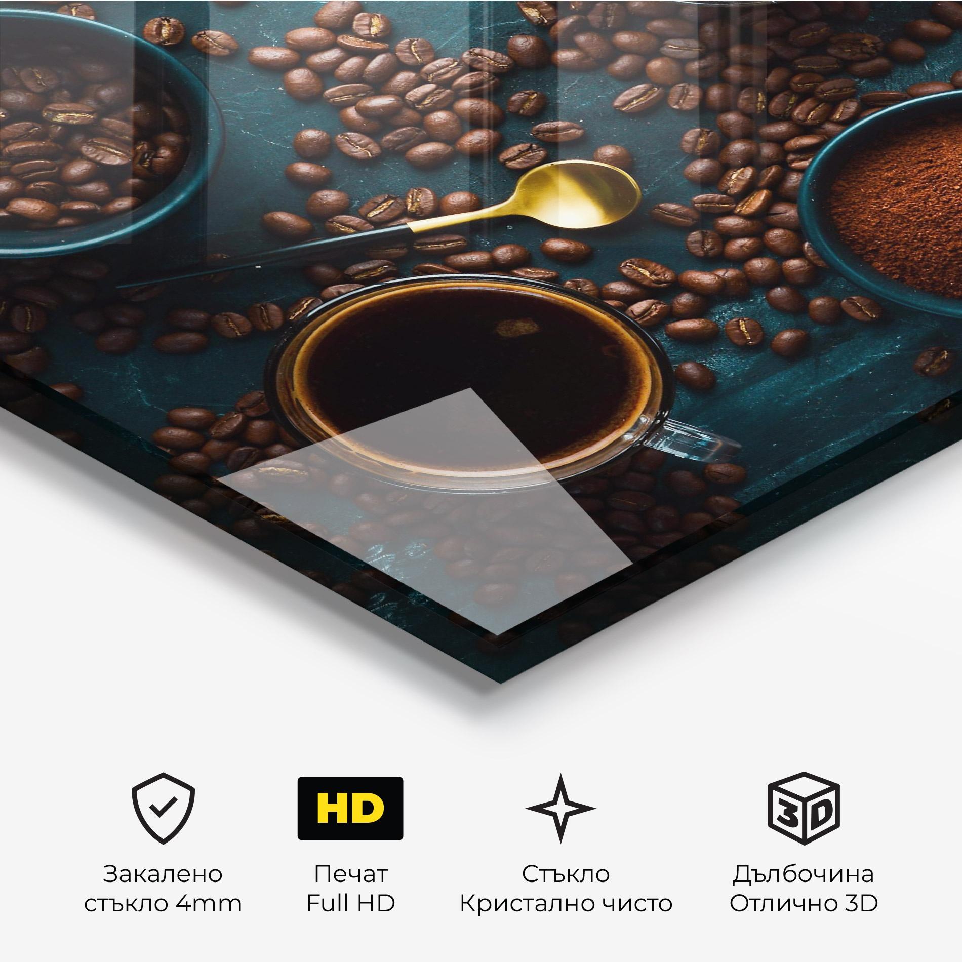 Стъклена картина Coffee Cups mockup 3