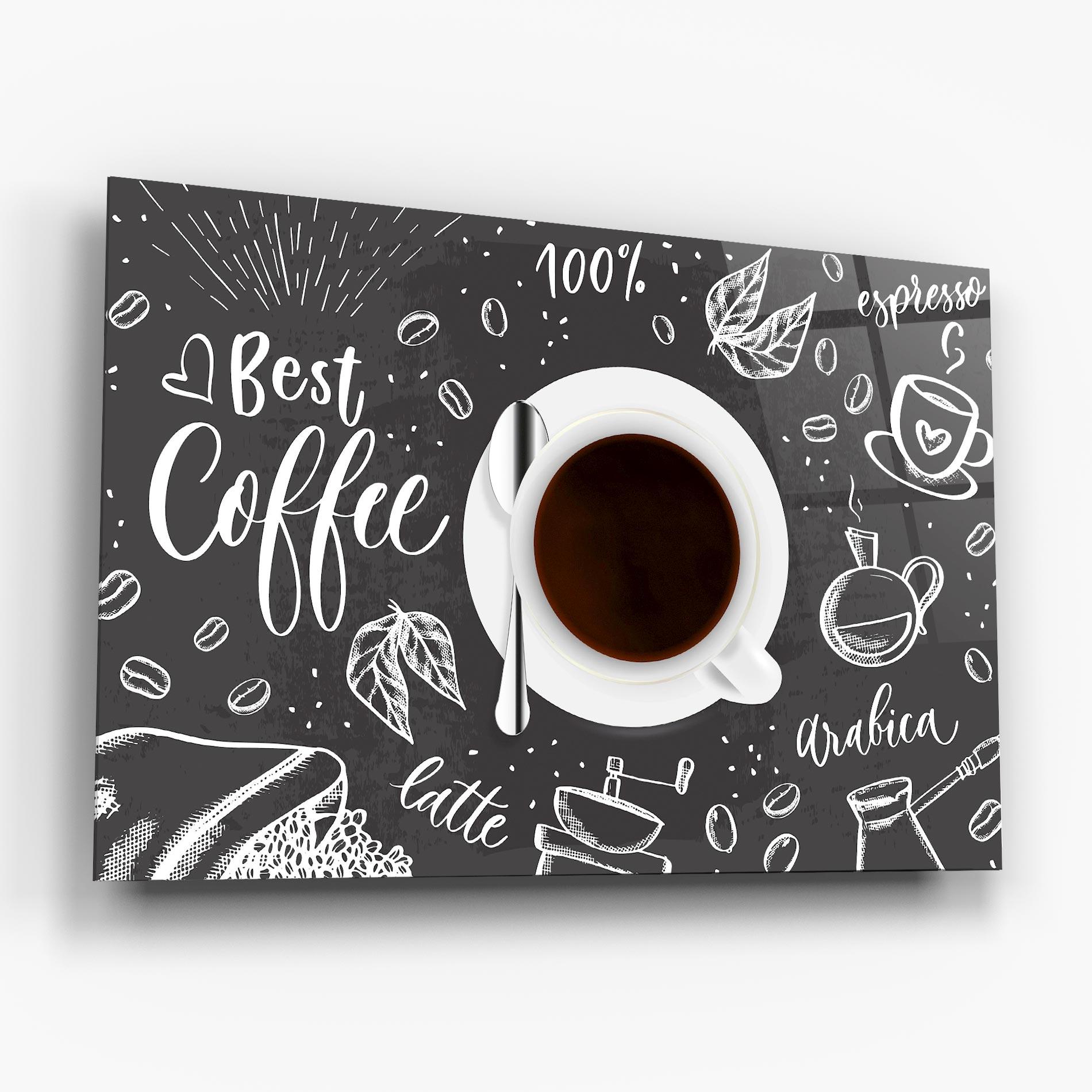 Стъклена картина Best Coffee mockup 6
