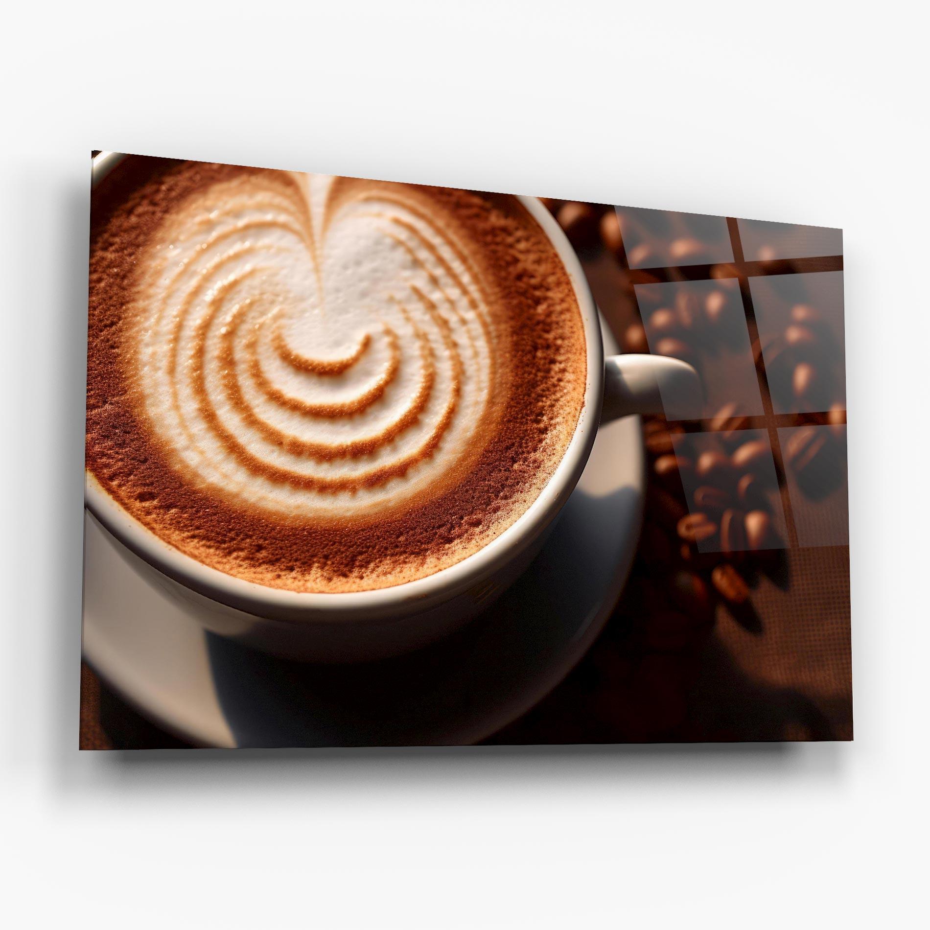 Стъклена картина Cappuccino mockup 6
