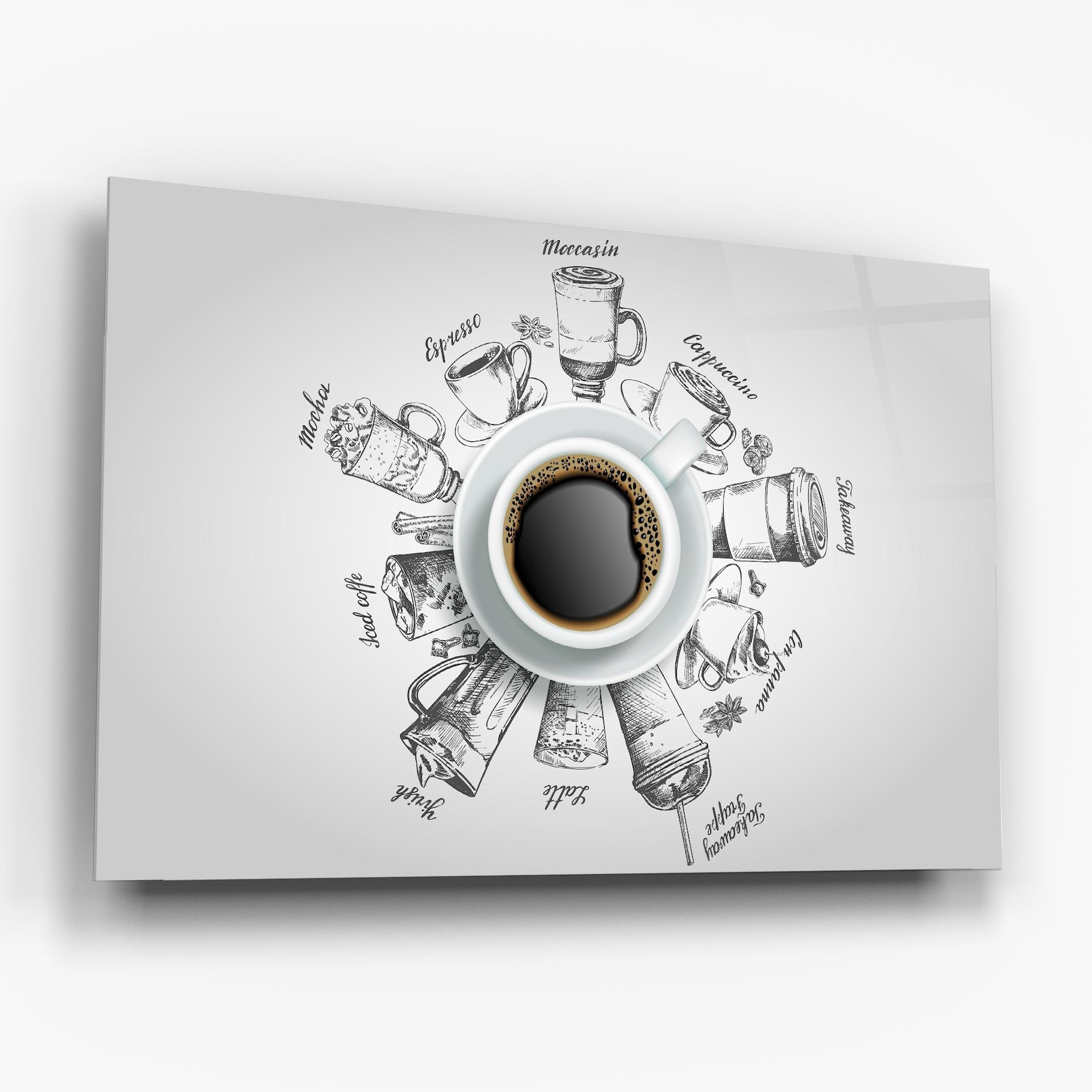 Стъклена картина Coffee List mockup 6