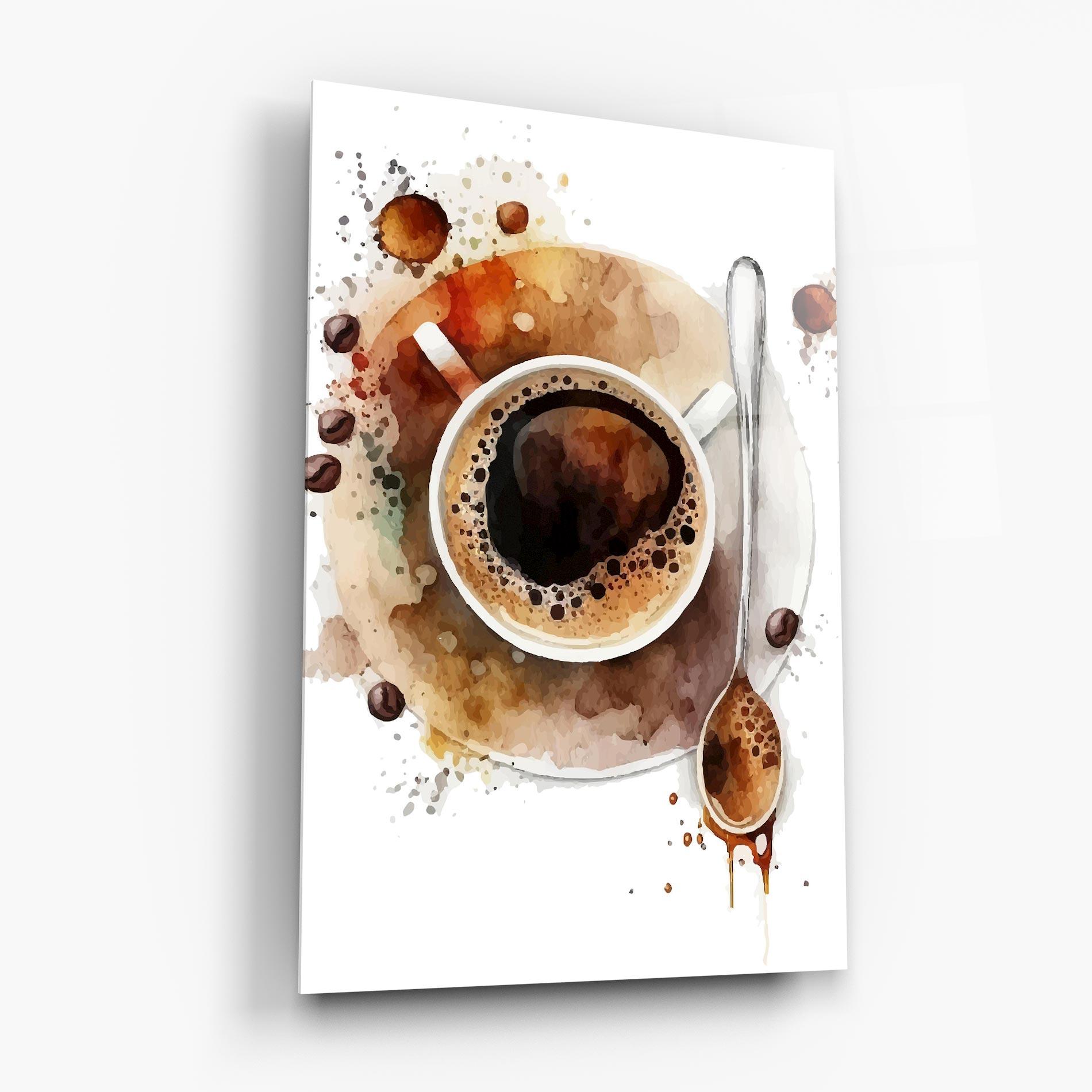 Стъклена картина Coffee Liquid mockup 6