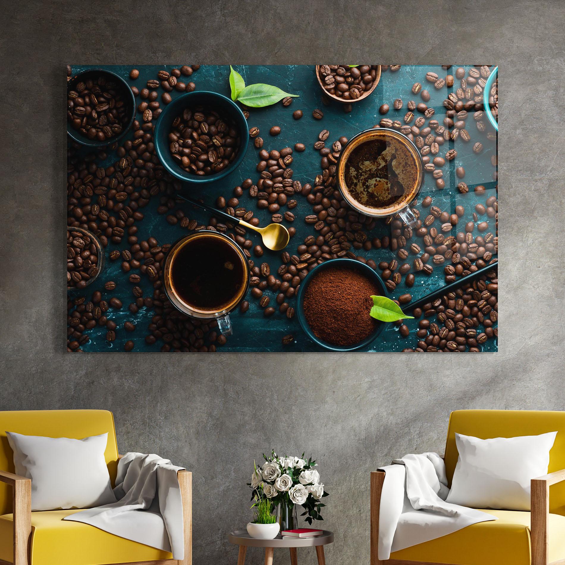 Стъклена картина Coffee Cups mockup 4