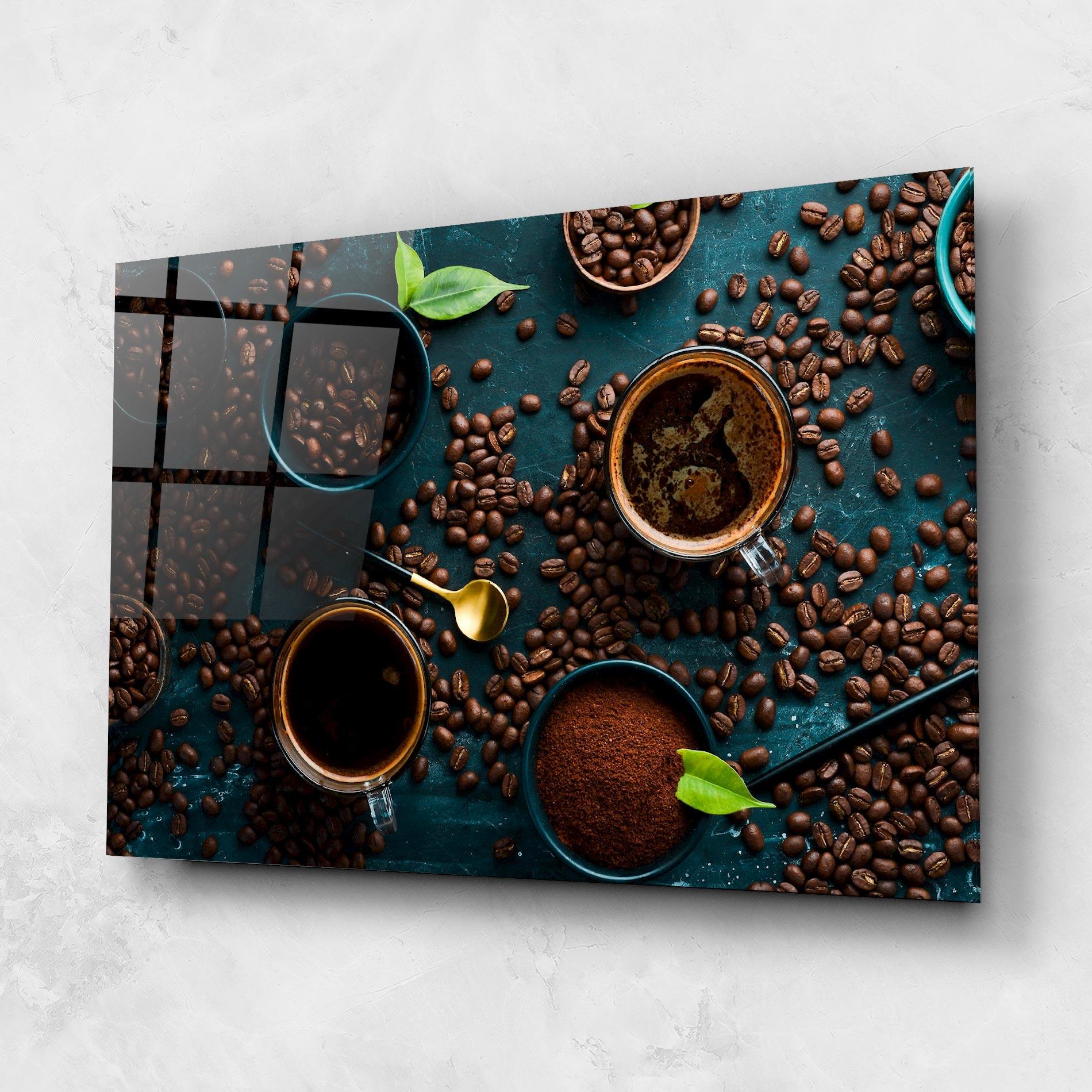 Стъклена картина Coffee Cups mockup 1