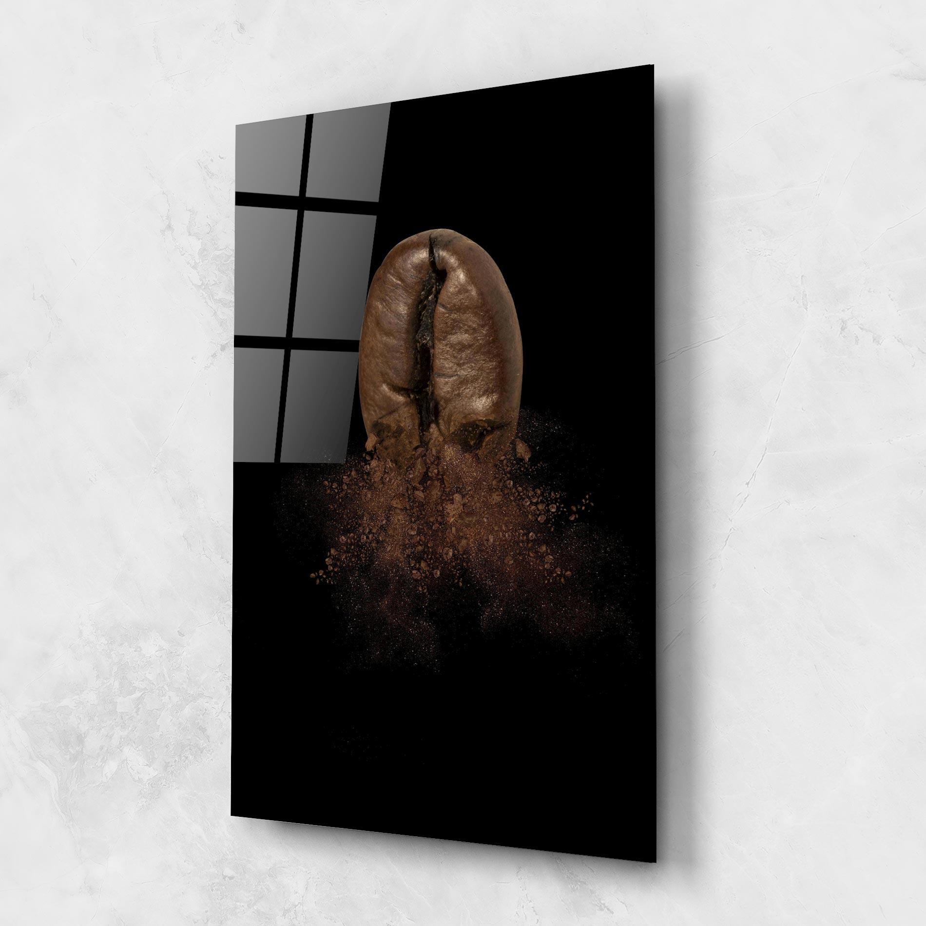 Стъклена картина Coffee Bean Explosion mockup 1