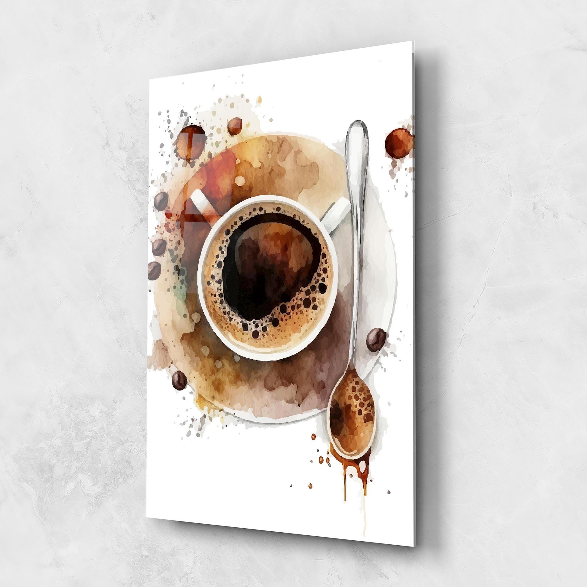 Стъклена картина Coffee Liquid mockup 1