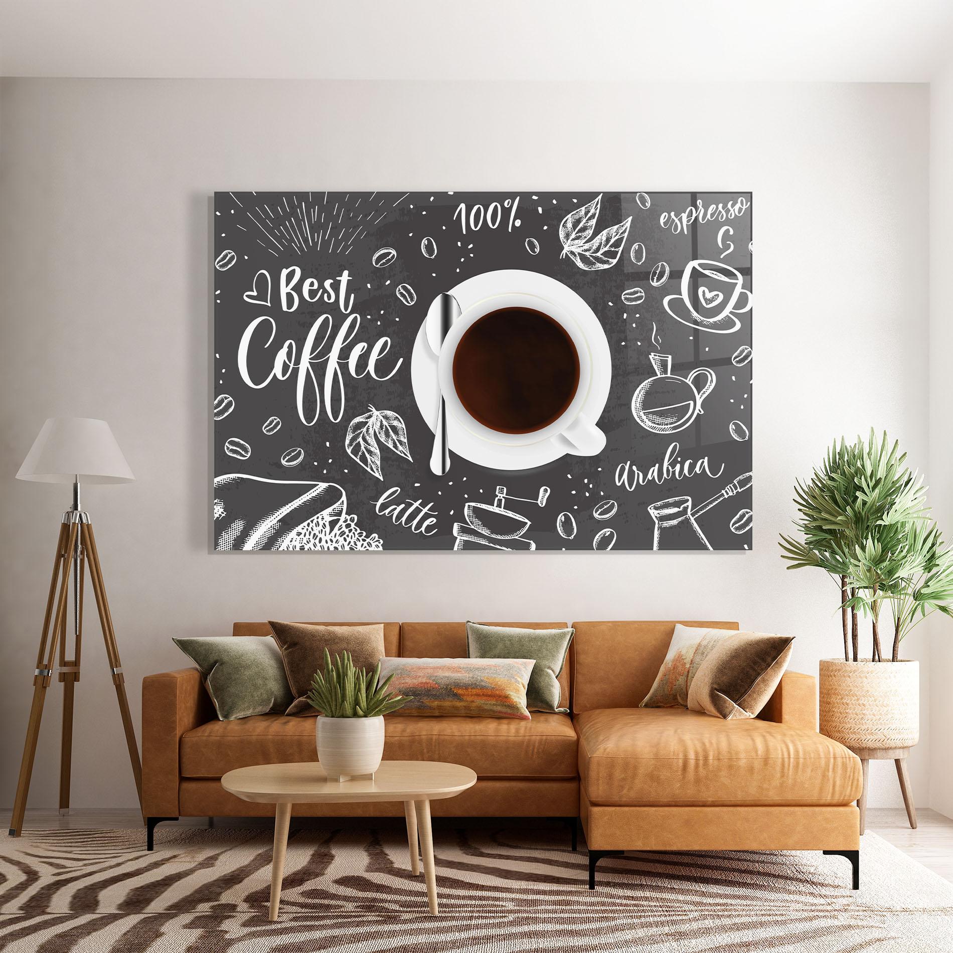 Стъклена картина Best Coffee mockup 7