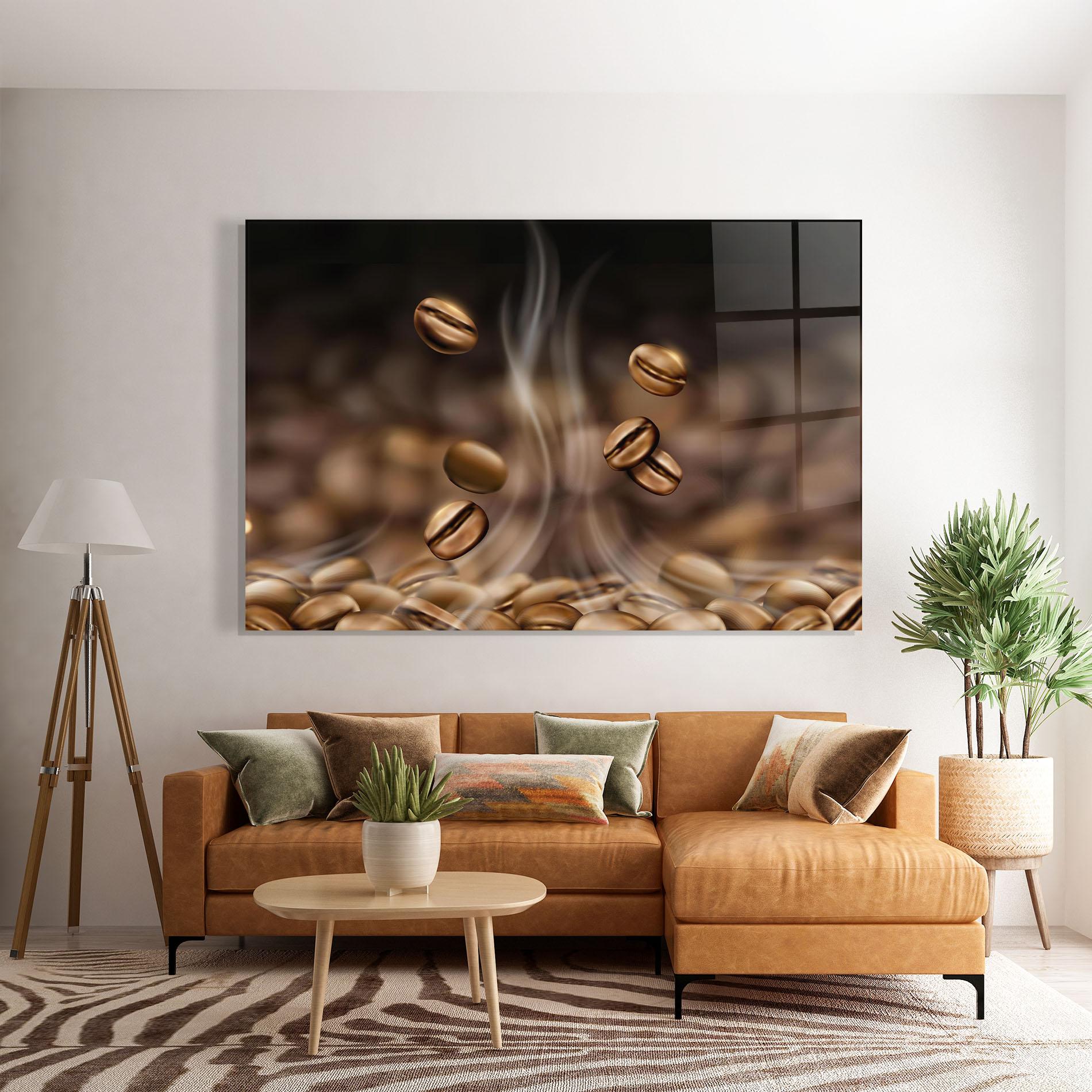 Стъклена картина Coffee Smoke mockup 7