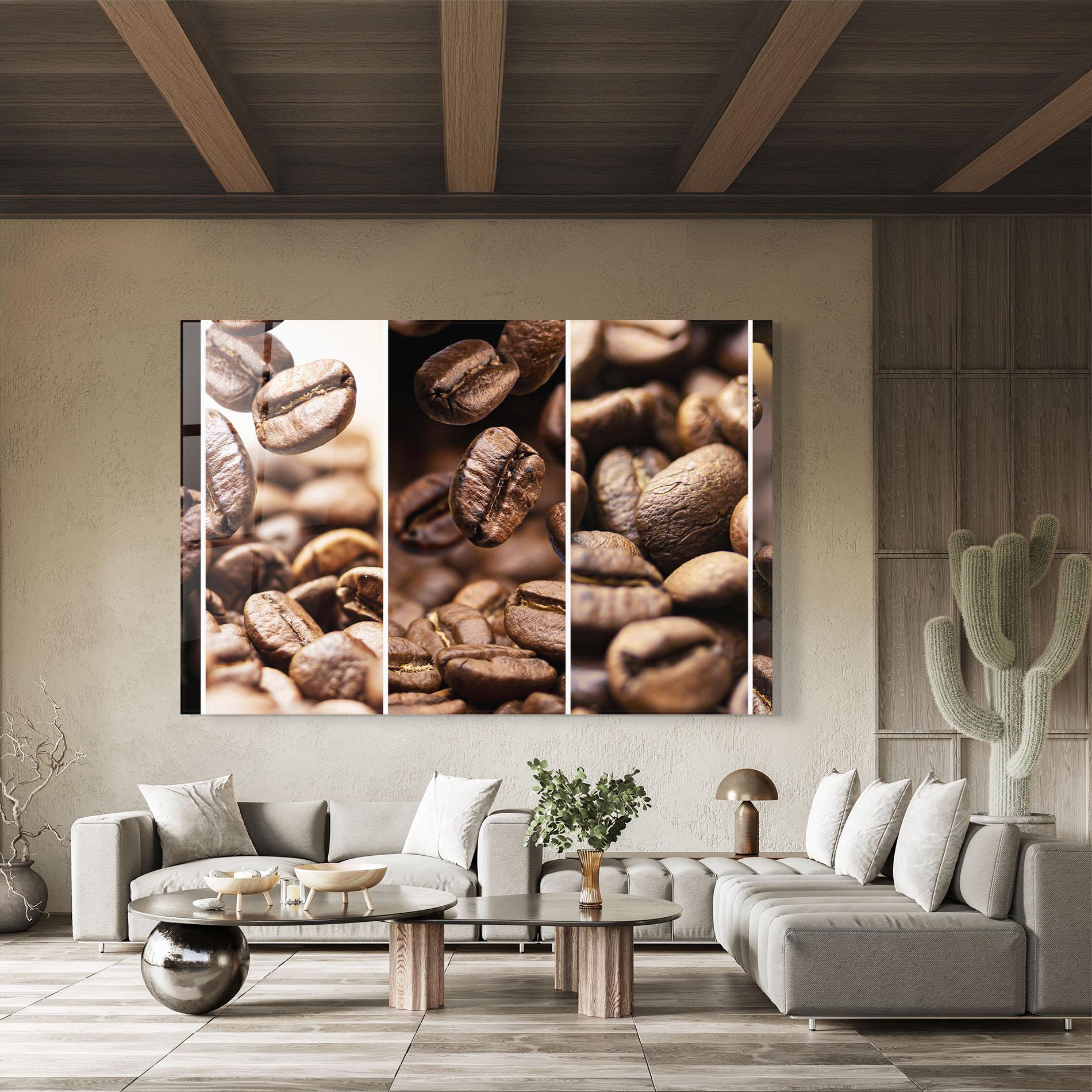 Стъклена картина Coffee Collage mockup 8