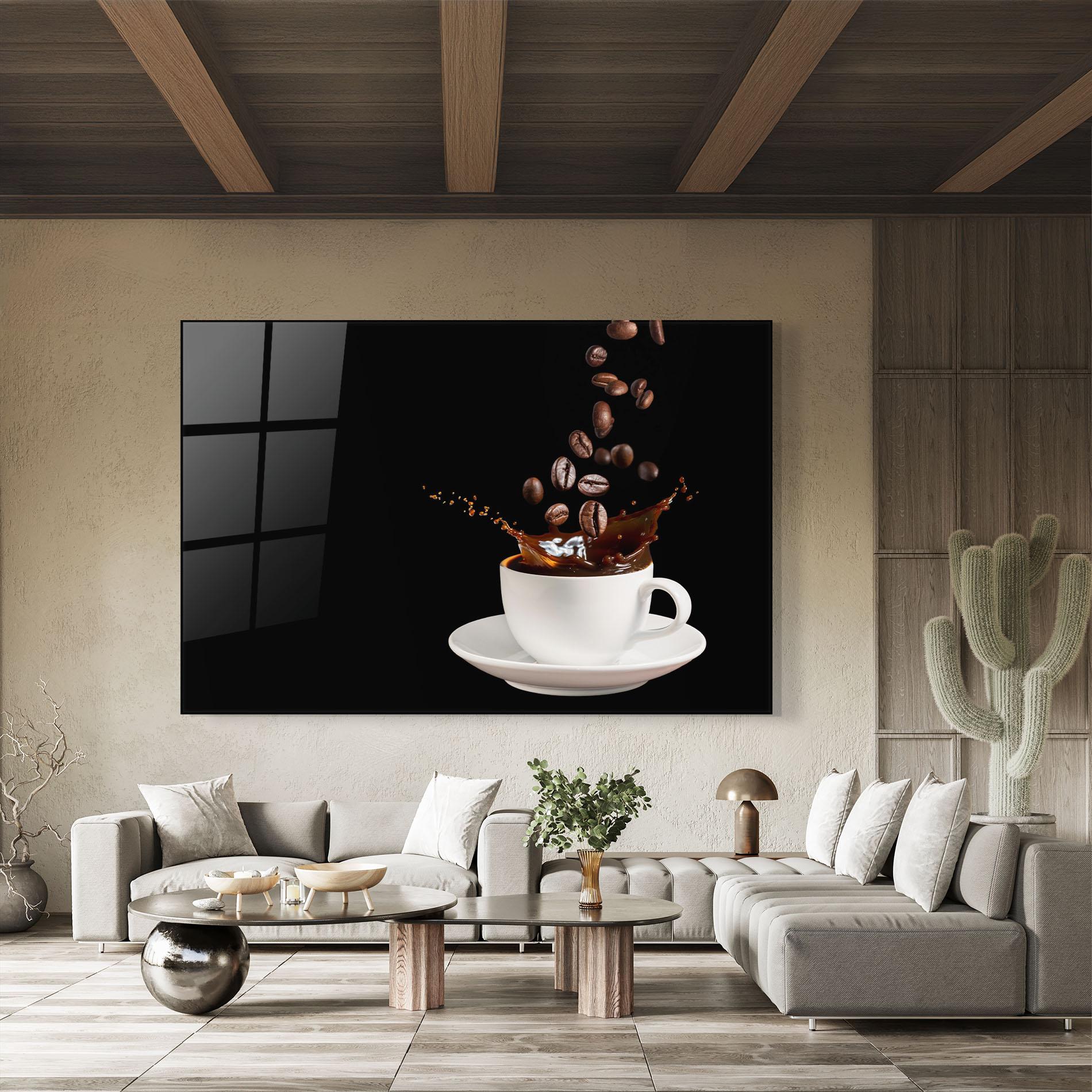 Стъклена картина Coffee Splashes mockup 8