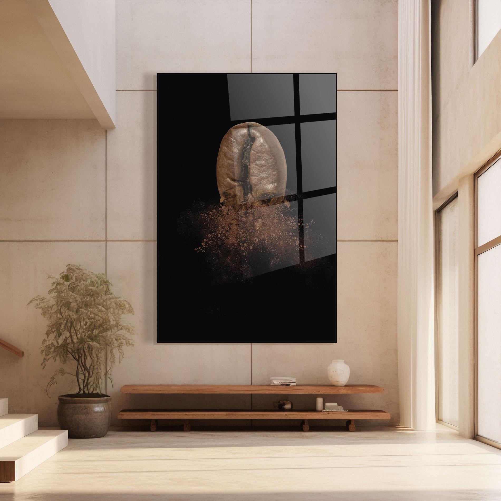 Стъклена картина Coffee Bean Explosion mockup 8