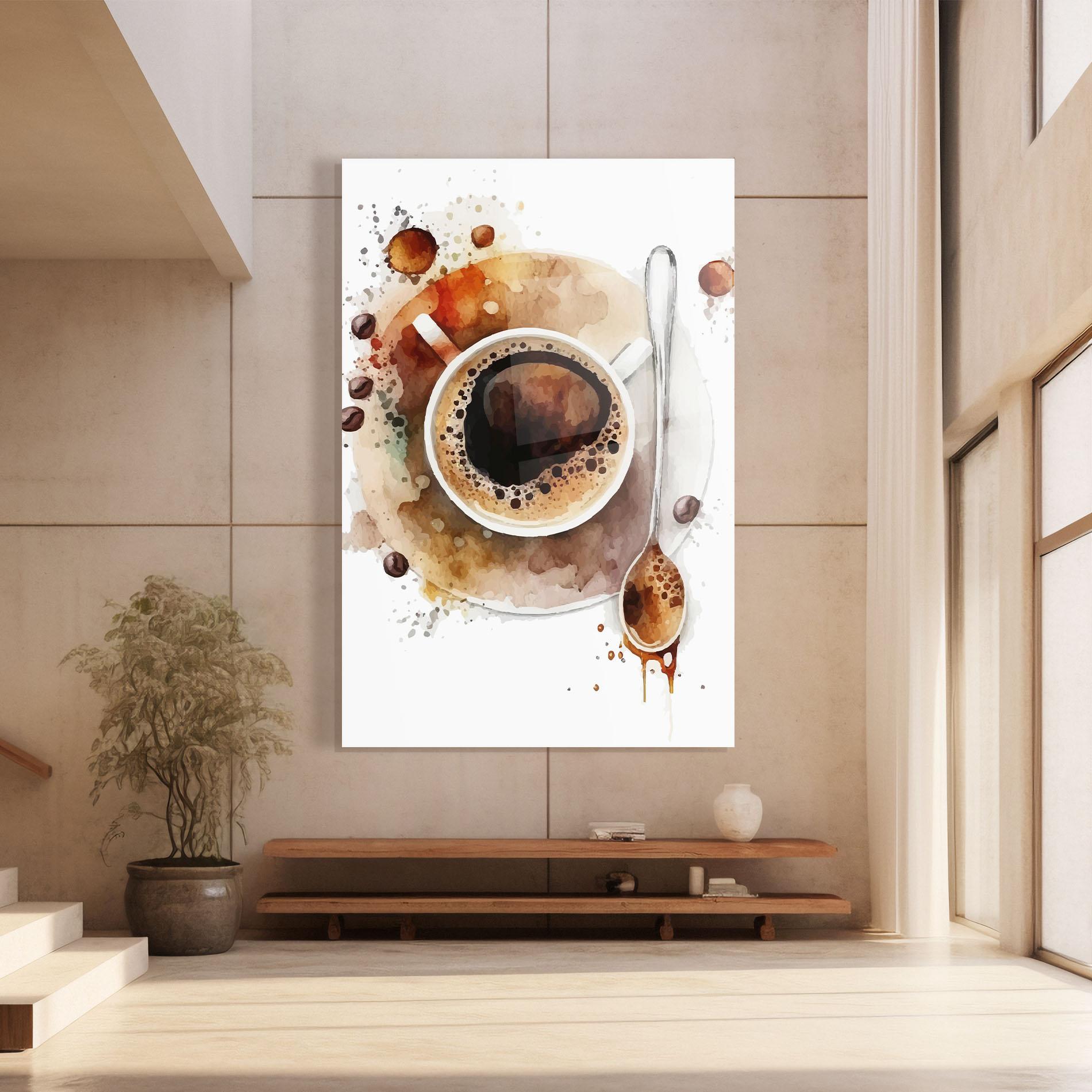 Стъклена картина Coffee Liquid mockup 8