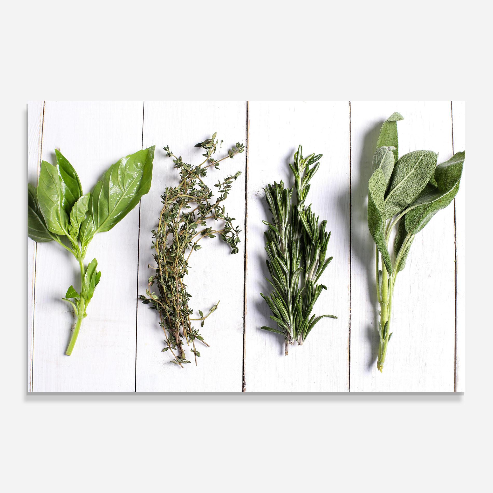 Стъклена картина Different Herbs mockup 0