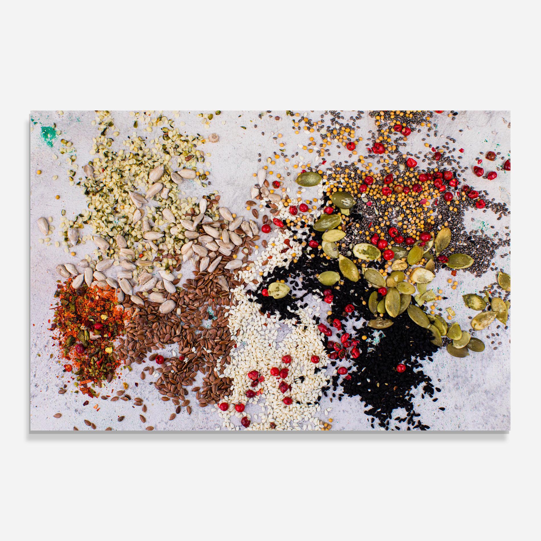 Стъклена картина Different Seeds mockup 0