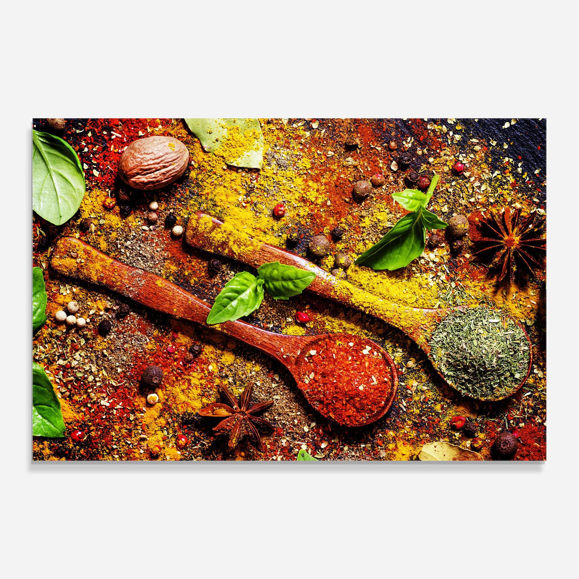 Стъклена картина Dried Herbs mockup 0