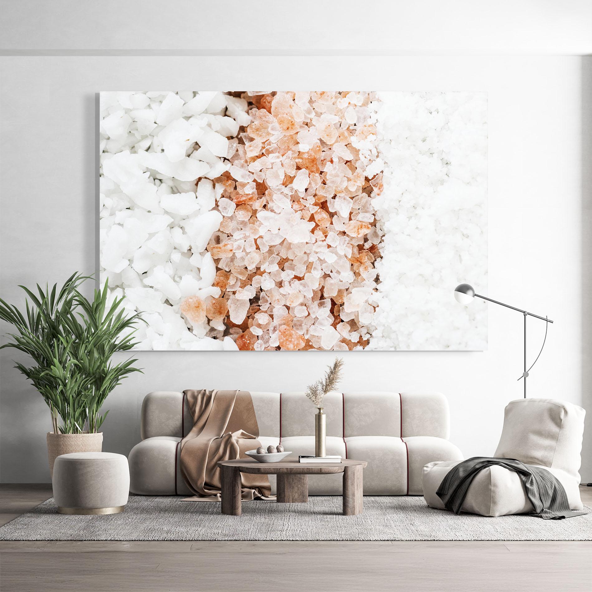 Стъклена картина Closeup Mixed Salt mockup 9