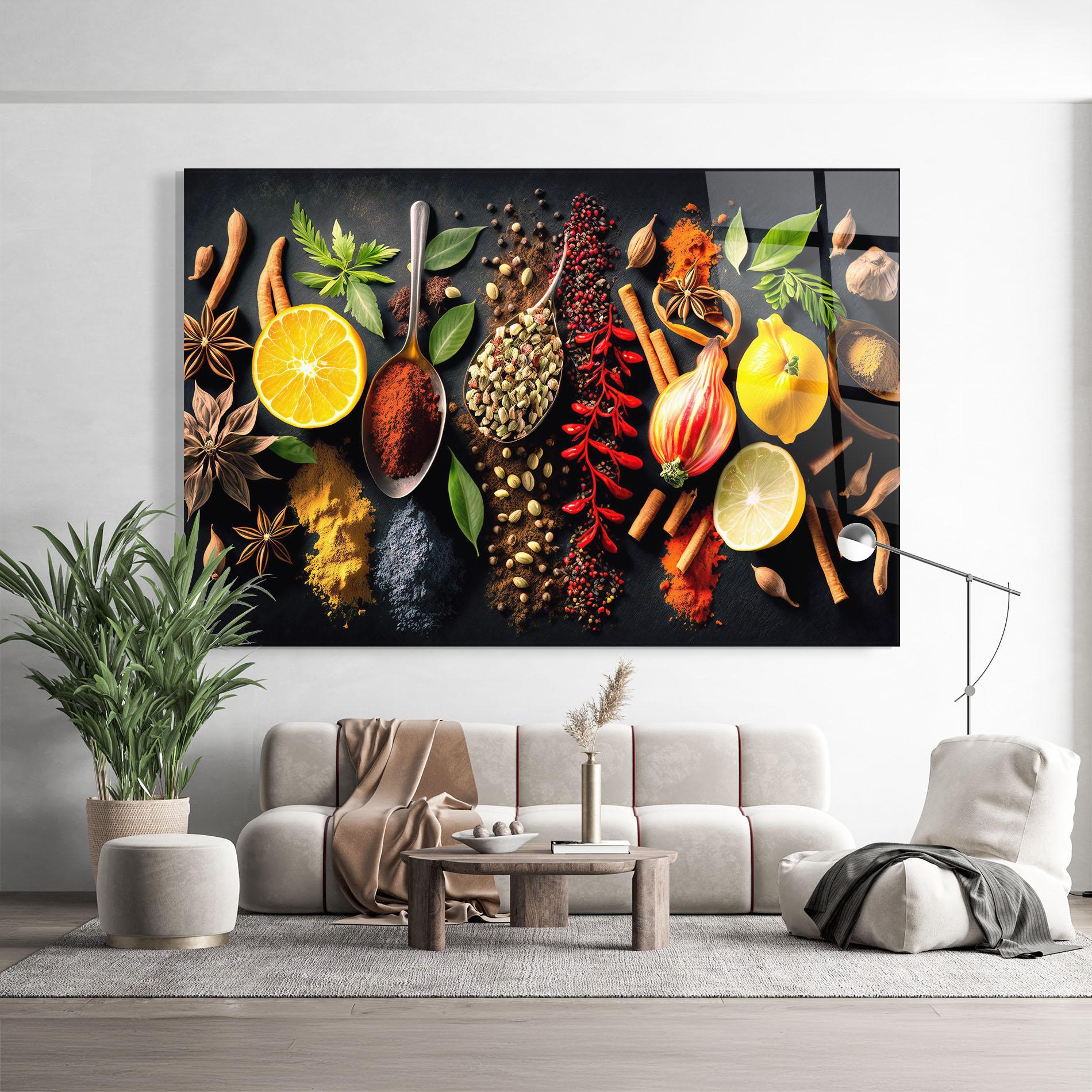 Стъклена картина Closeup Pices mockup 9