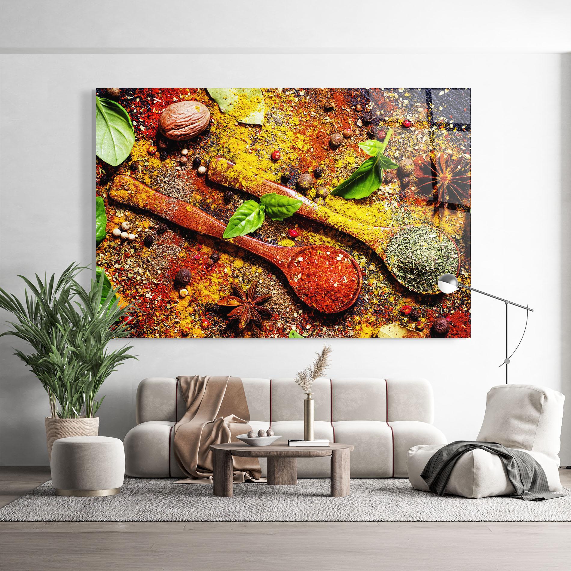 Стъклена картина Dried Herbs mockup 9