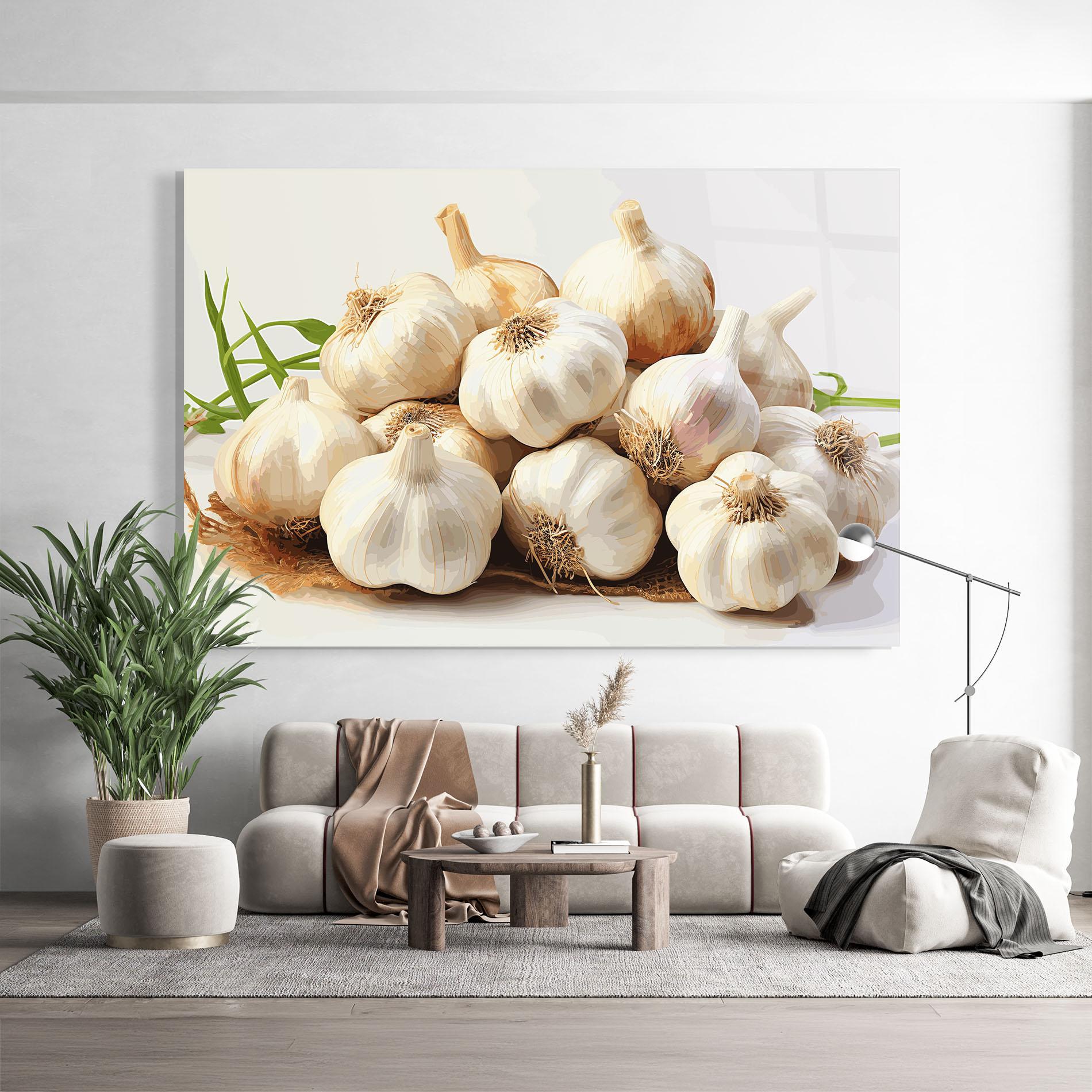 Стъклена картина Garlic Art mockup 9