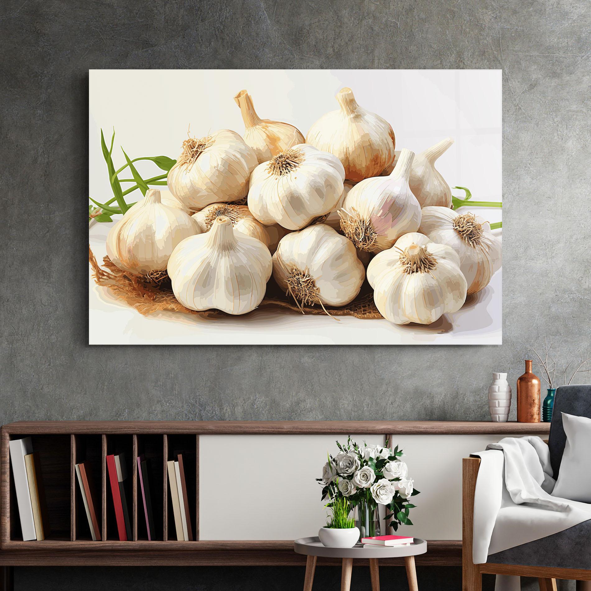 Стъклена картина Garlic Art mockup 2