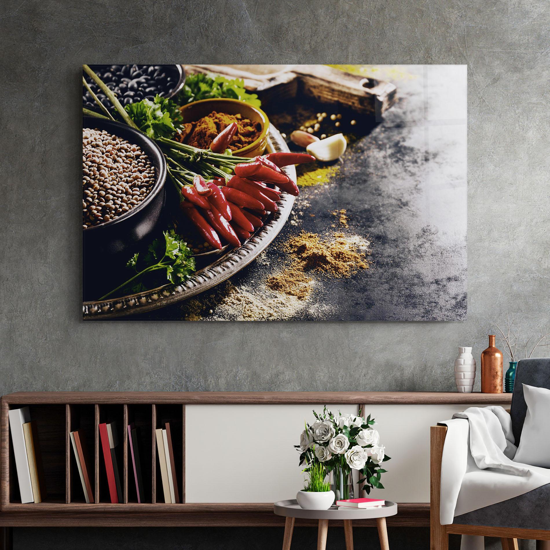 Стъклена картина Grocery Spices mockup 2