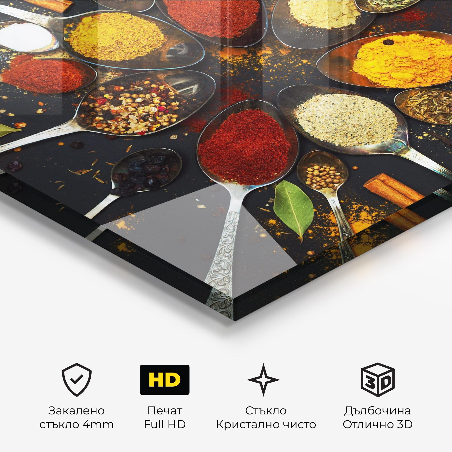 Стъклена картина Cooking Spoons mockup 3