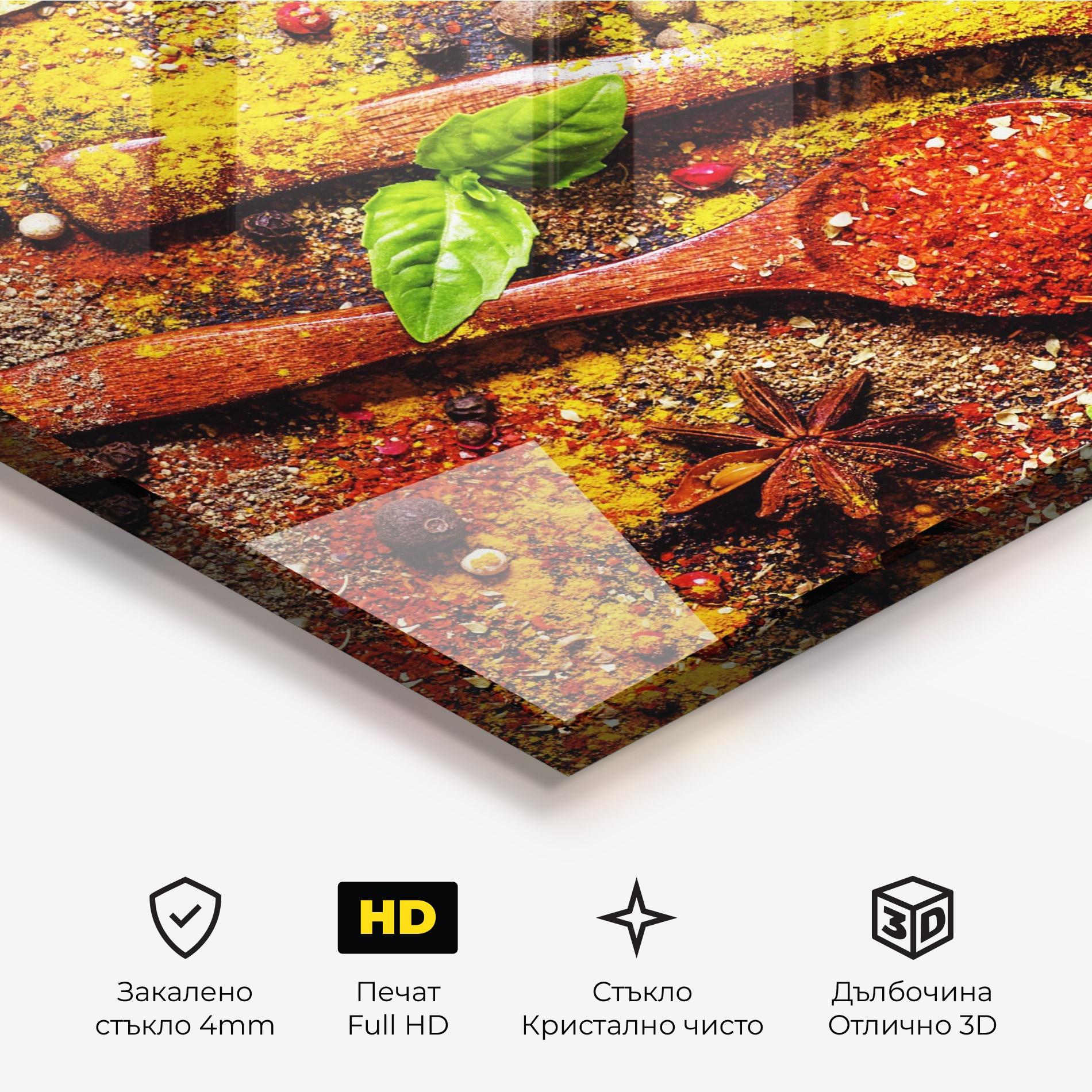 Стъклена картина Dried Herbs mockup 3