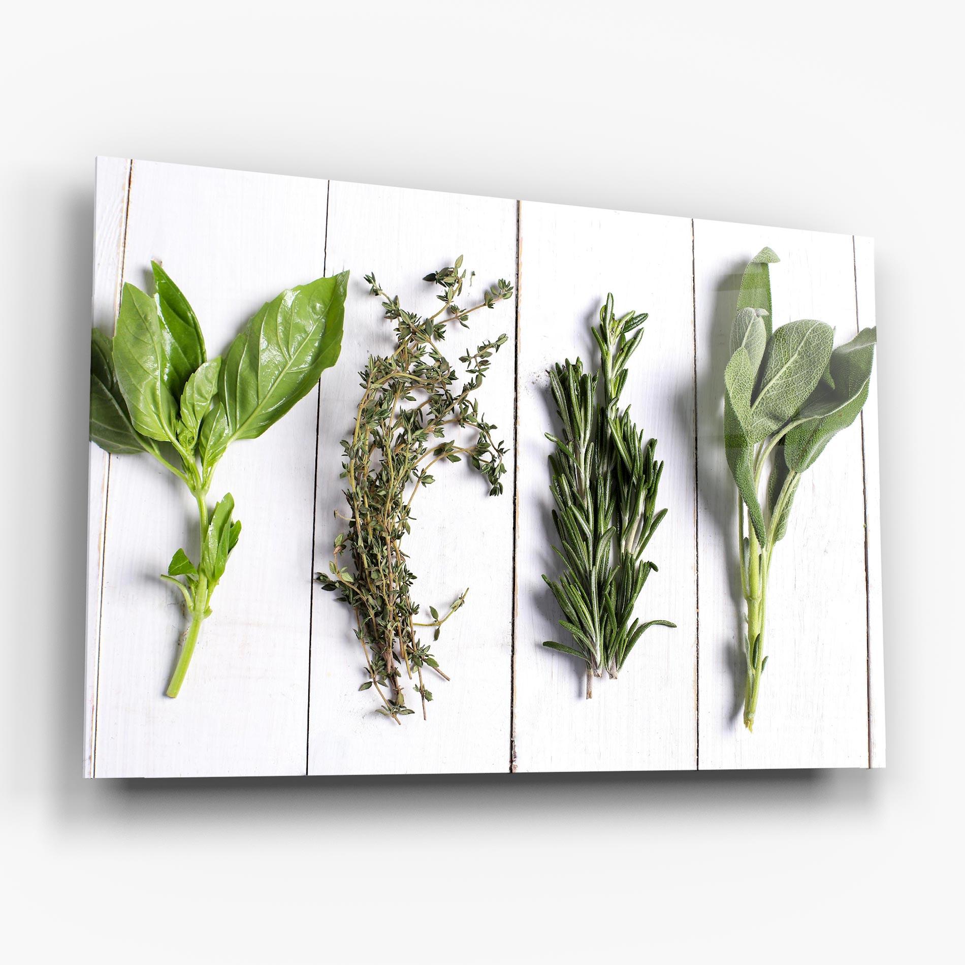 Стъклена картина Different Herbs mockup 6