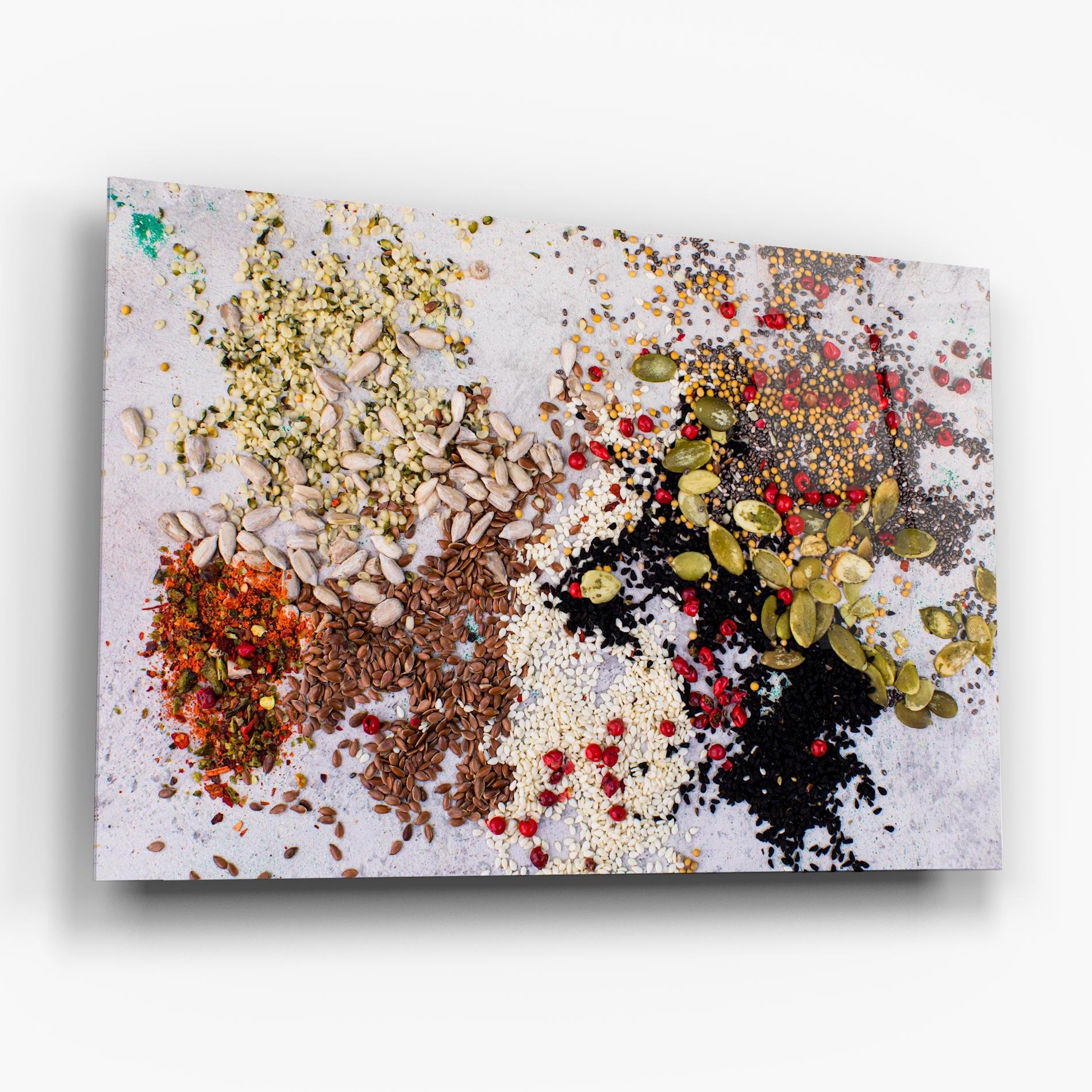 Стъклена картина Different Seeds mockup 6