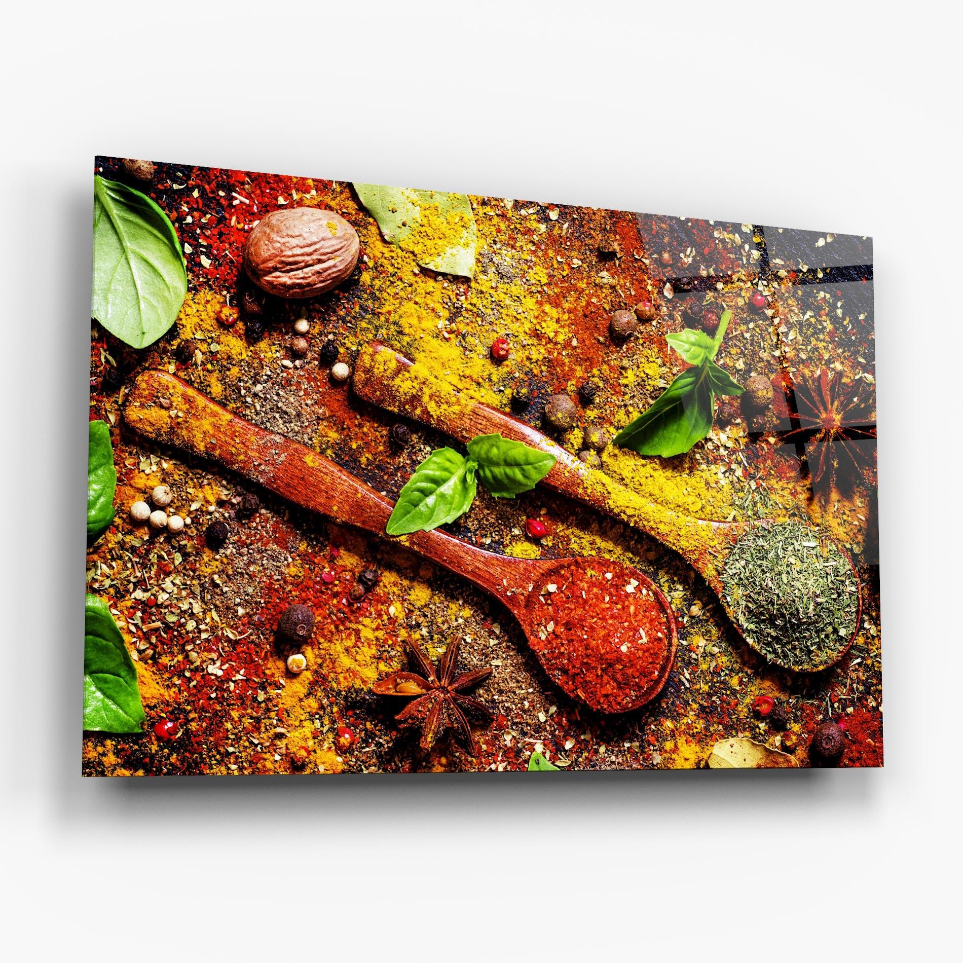 Стъклена картина Dried Herbs mockup 6