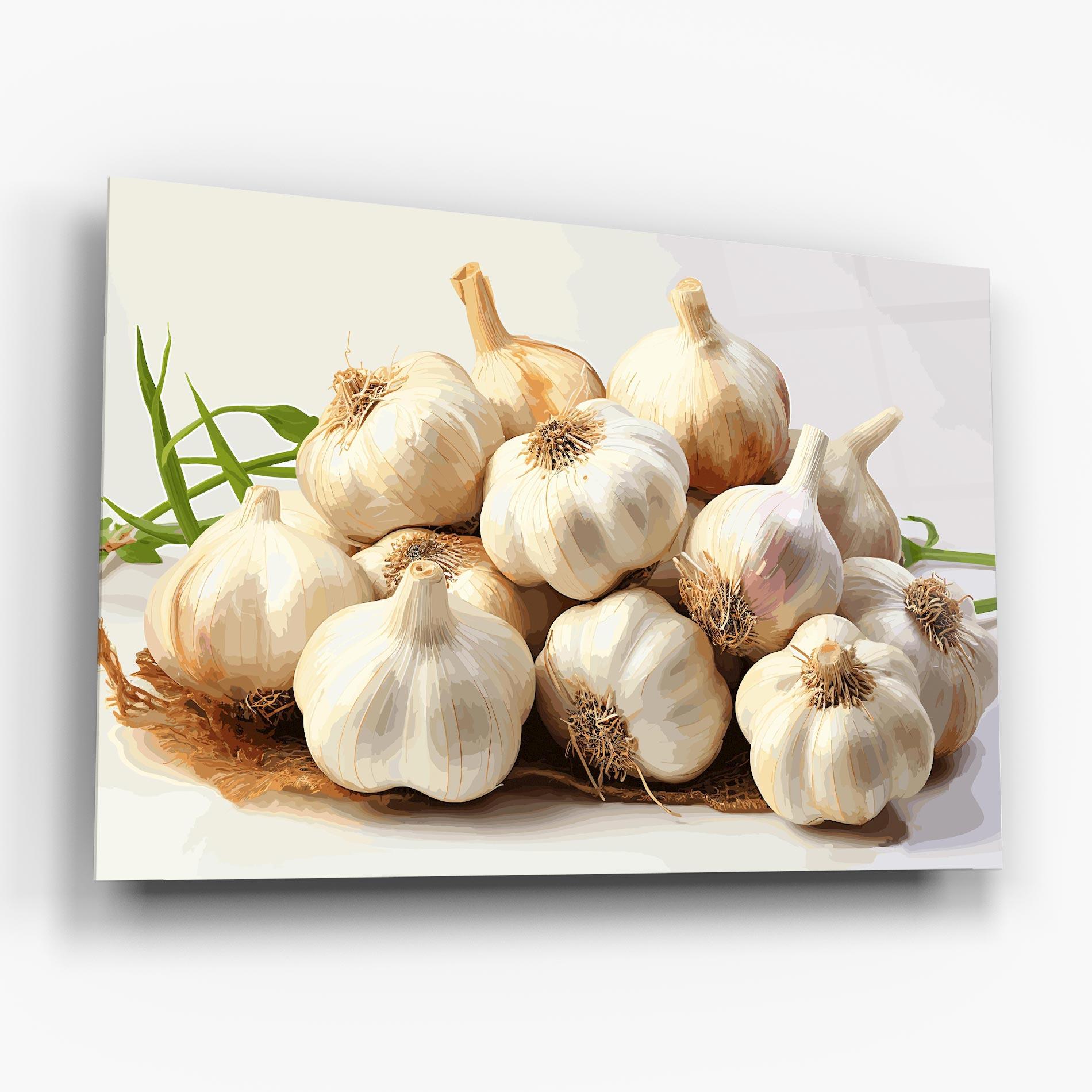 Стъклена картина Garlic Art mockup 6
