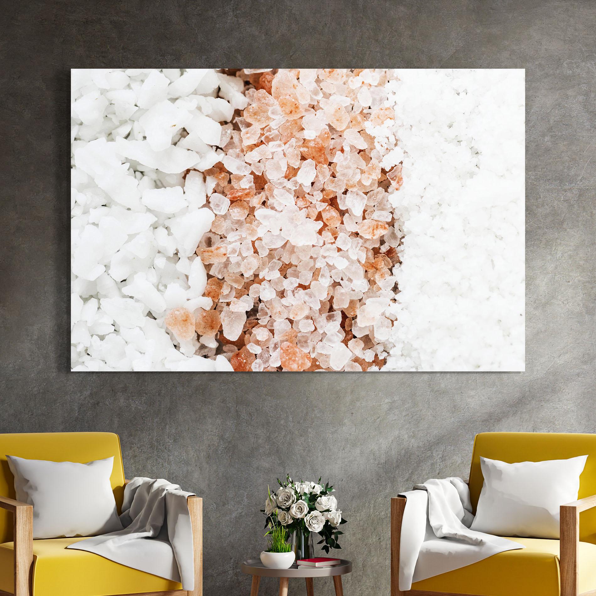Стъклена картина Closeup Mixed Salt mockup 4