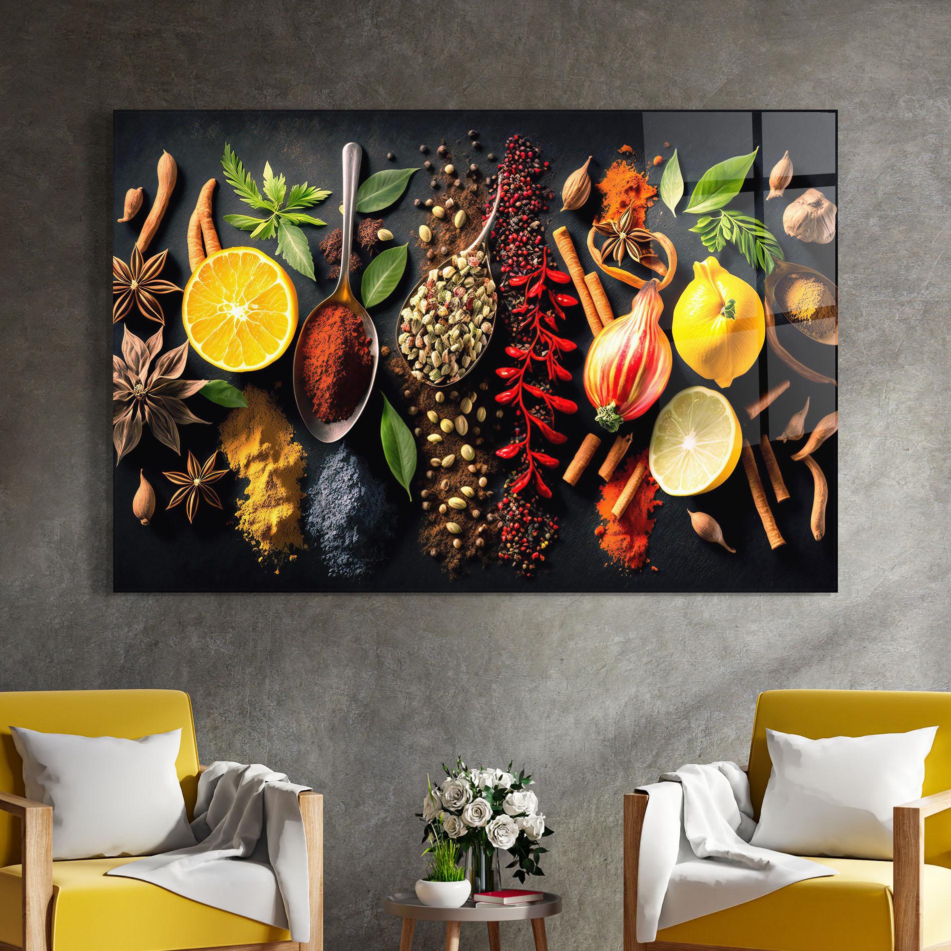 Стъклена картина Closeup Pices mockup 4