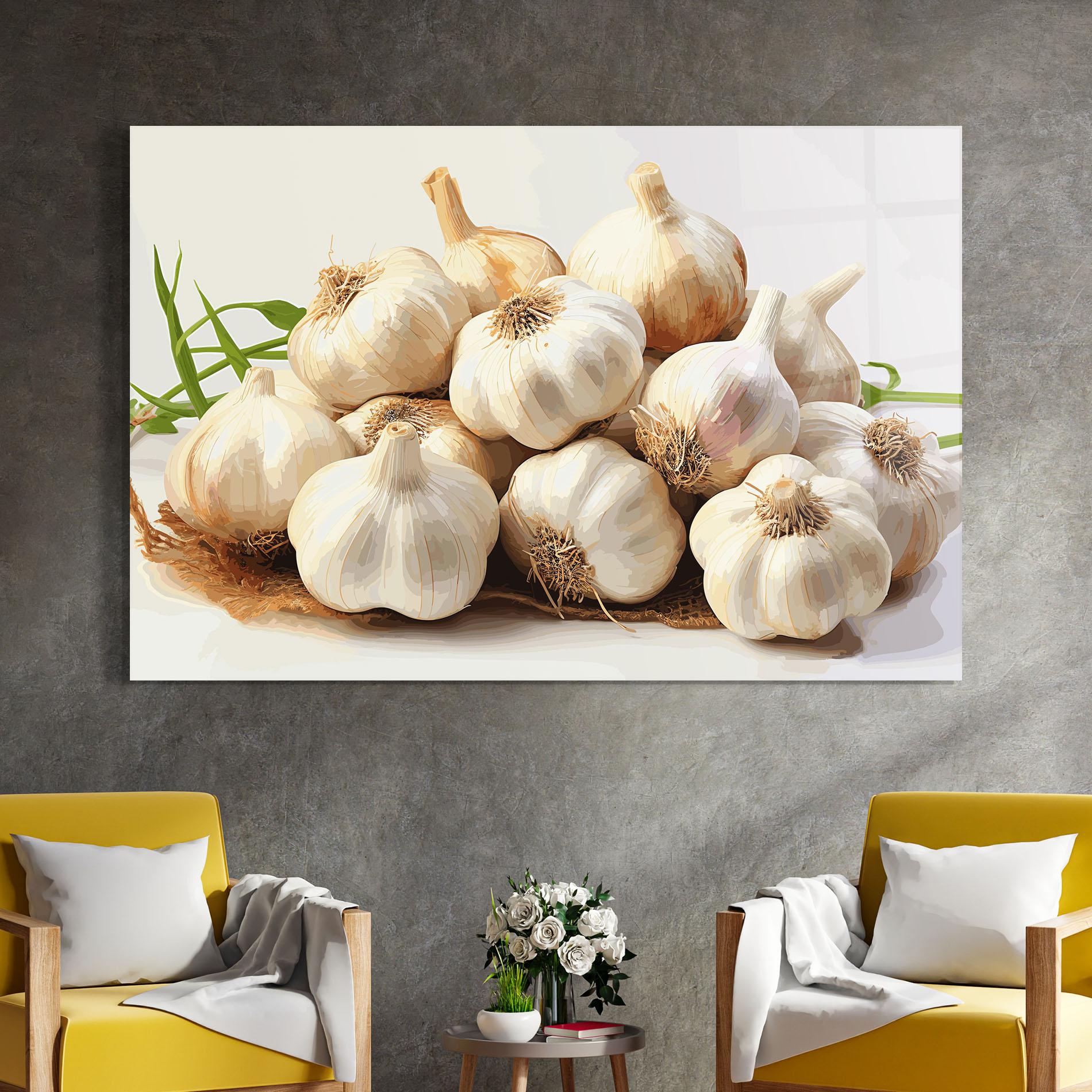 Стъклена картина Garlic Art mockup 4