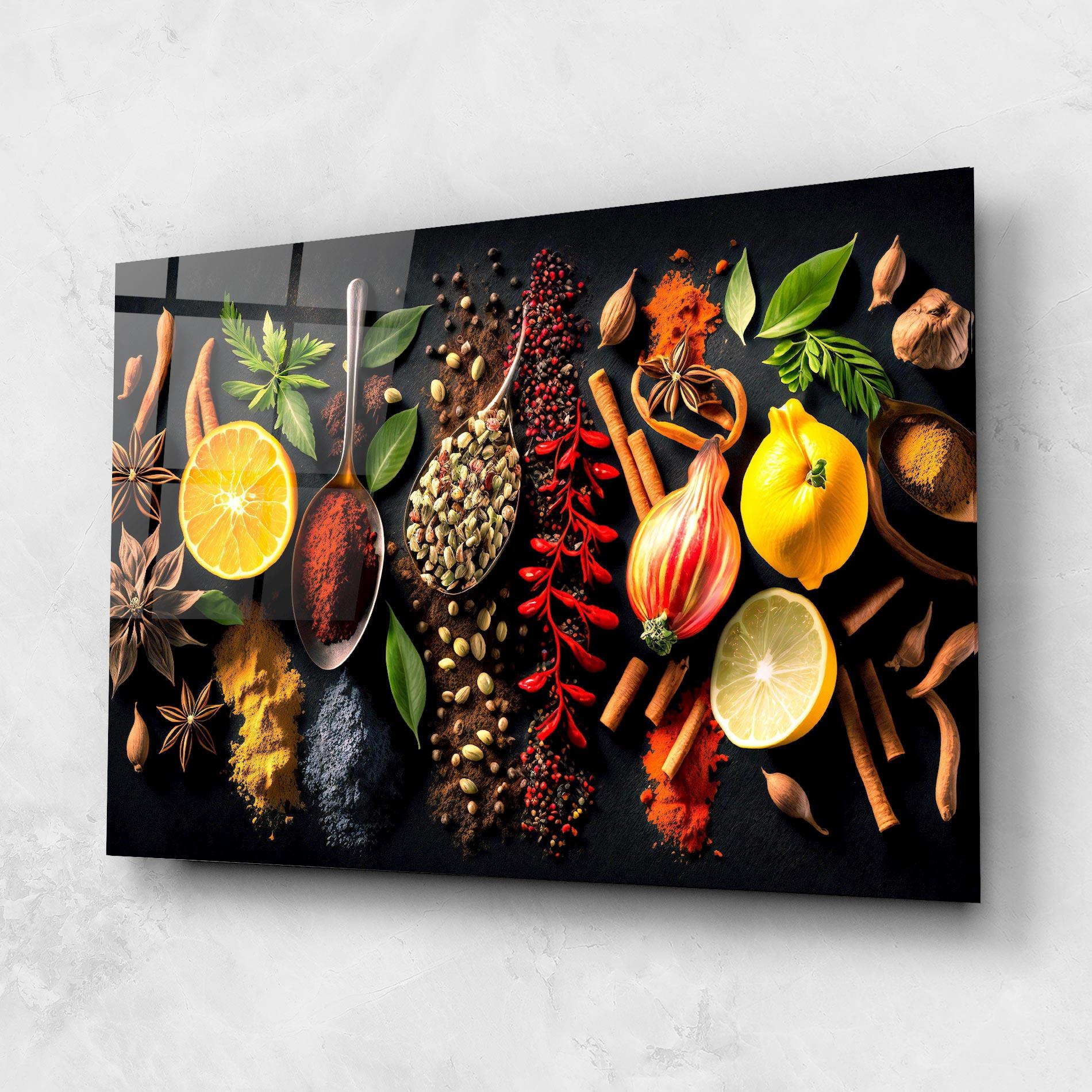 Стъклена картина Closeup Pices mockup 1