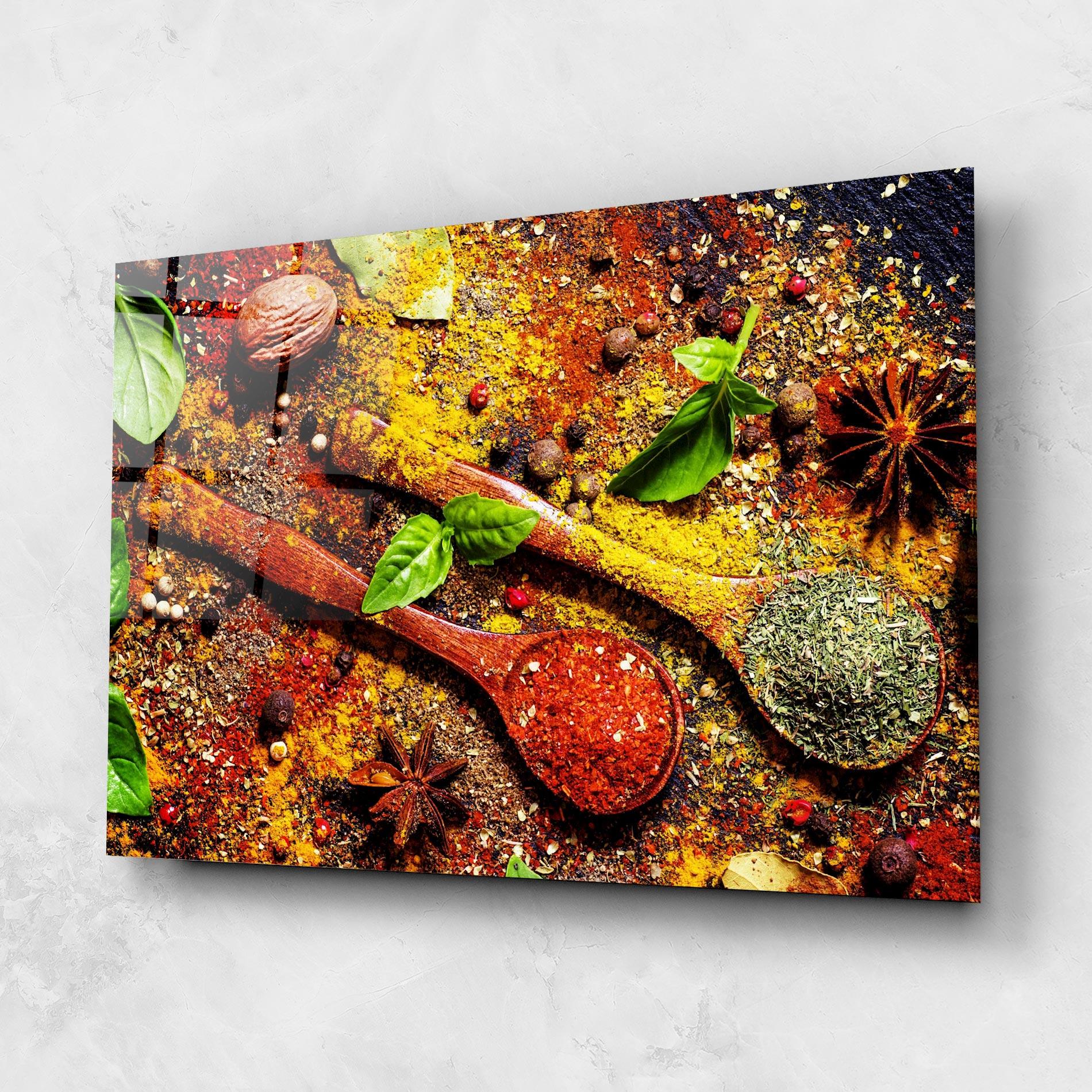 Стъклена картина Dried Herbs mockup 1