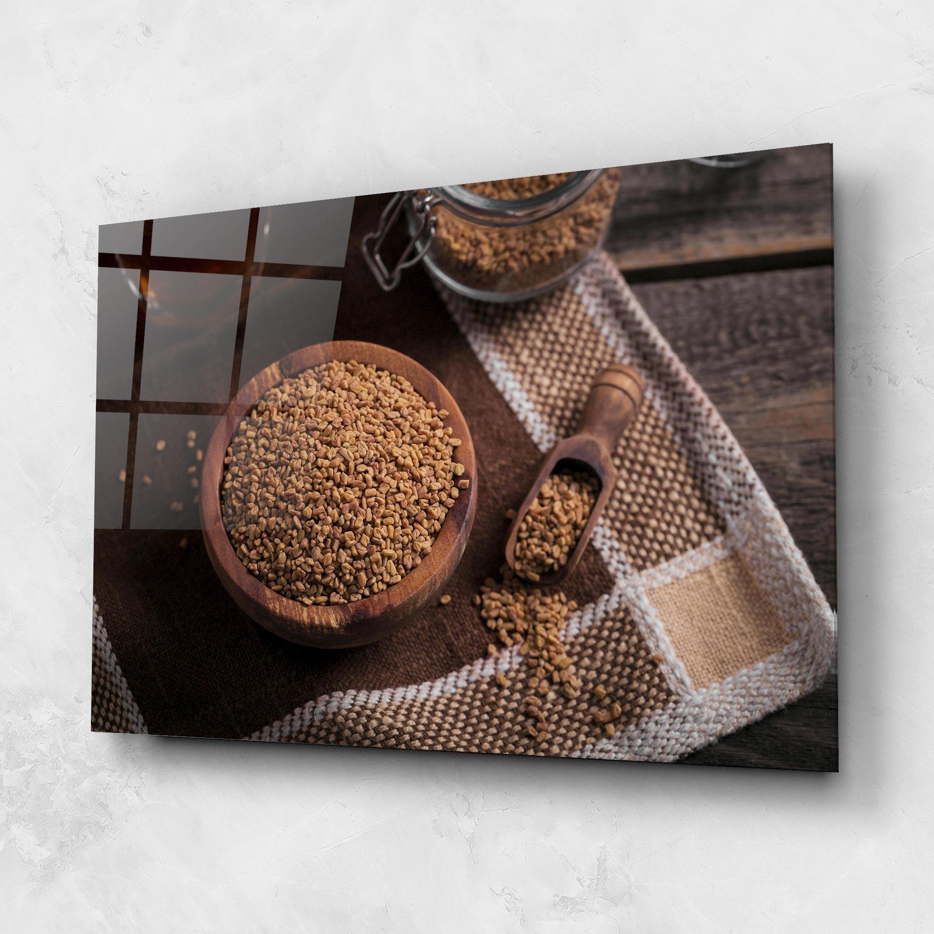 Стъклена картина Dry Seeds mockup 1