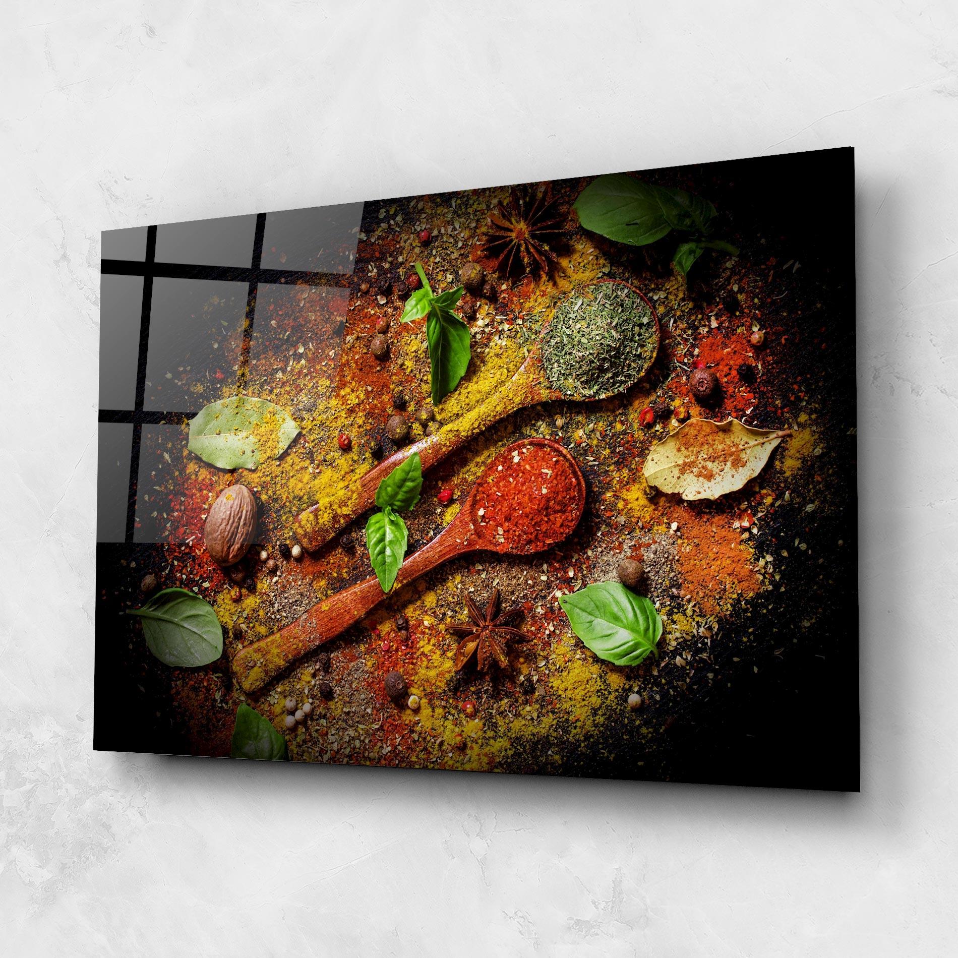 Стъклена картина Oriental Spices mockup 1