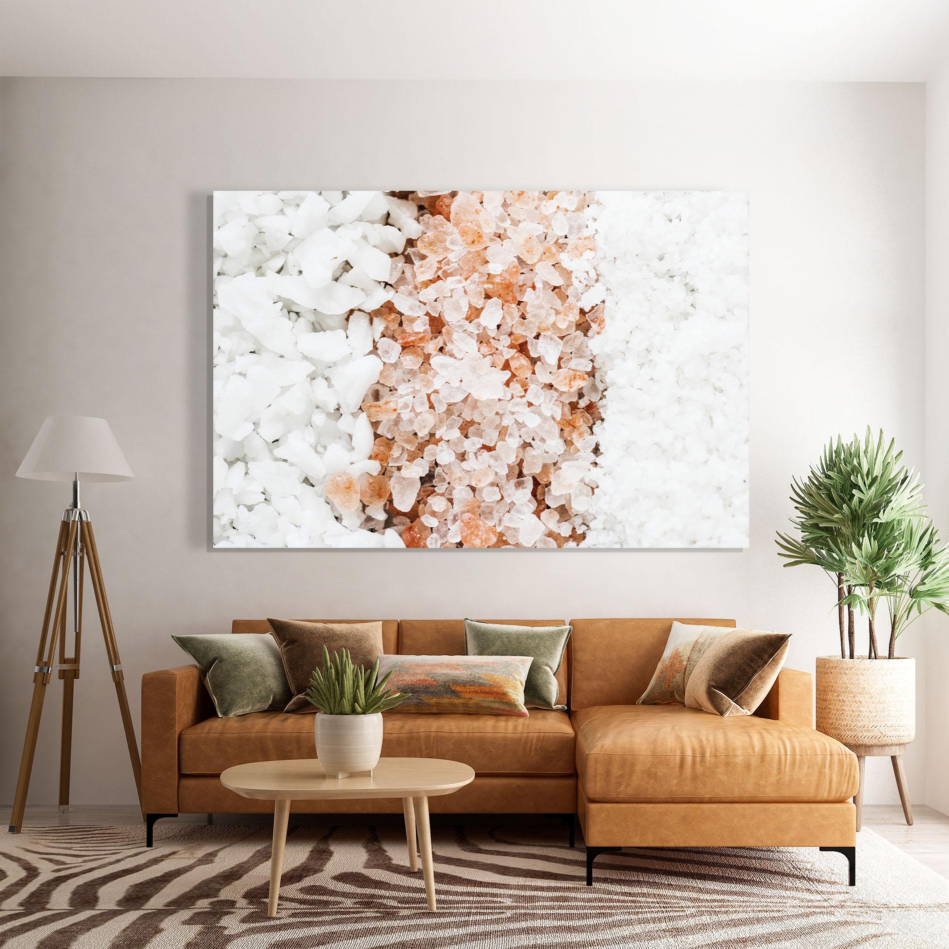 Стъклена картина Closeup Mixed Salt mockup 7