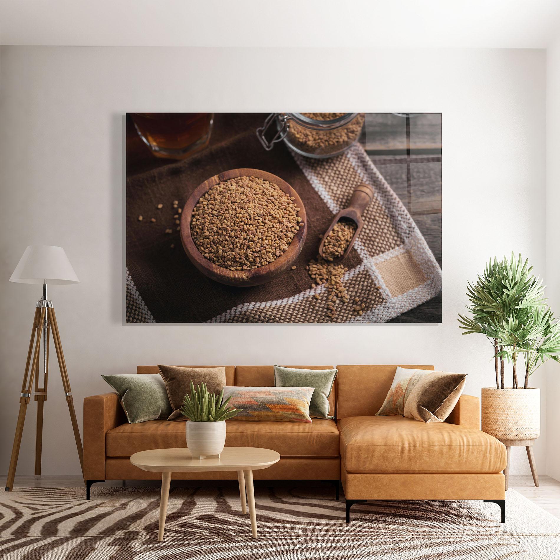 Стъклена картина Dry Seeds mockup 7